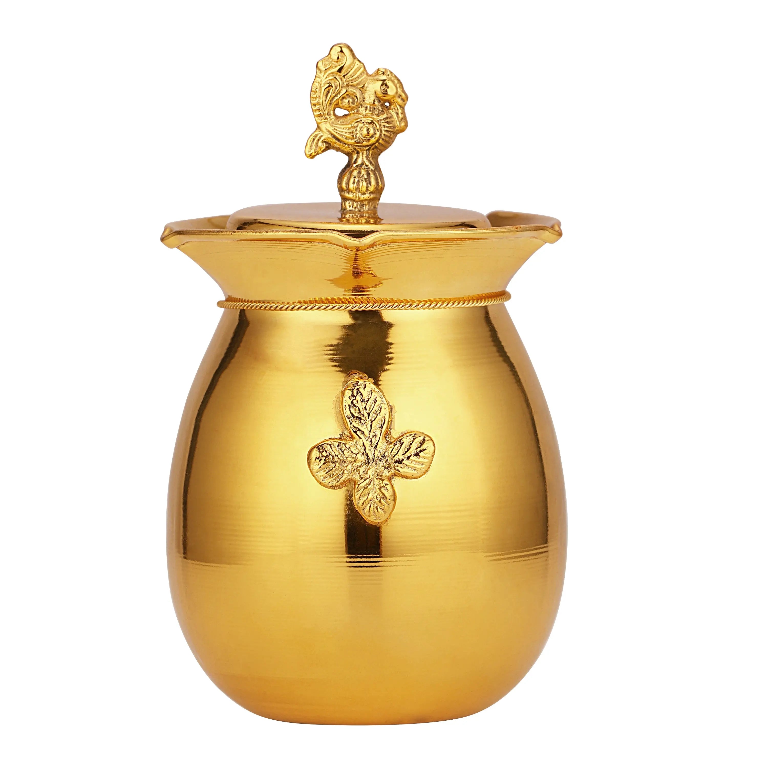 BRASS DRY FRUIT MATKI WITH VELVET BOX - CROCKERY WALA AND COMPANY