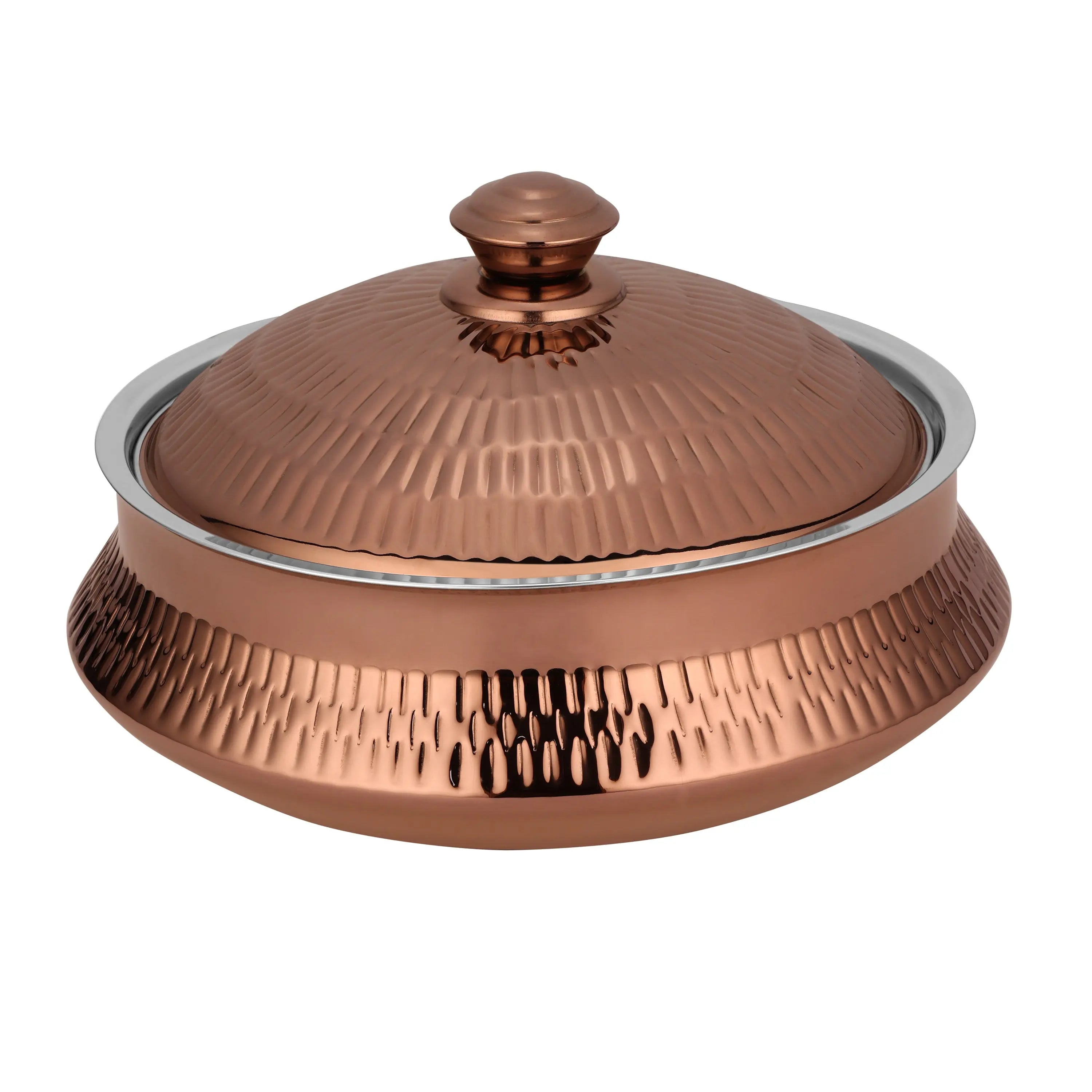 STAINLESS STEEL CASSEROLE MILANO ROSE GOLD - CROCKERY WALA AND COMPANY 