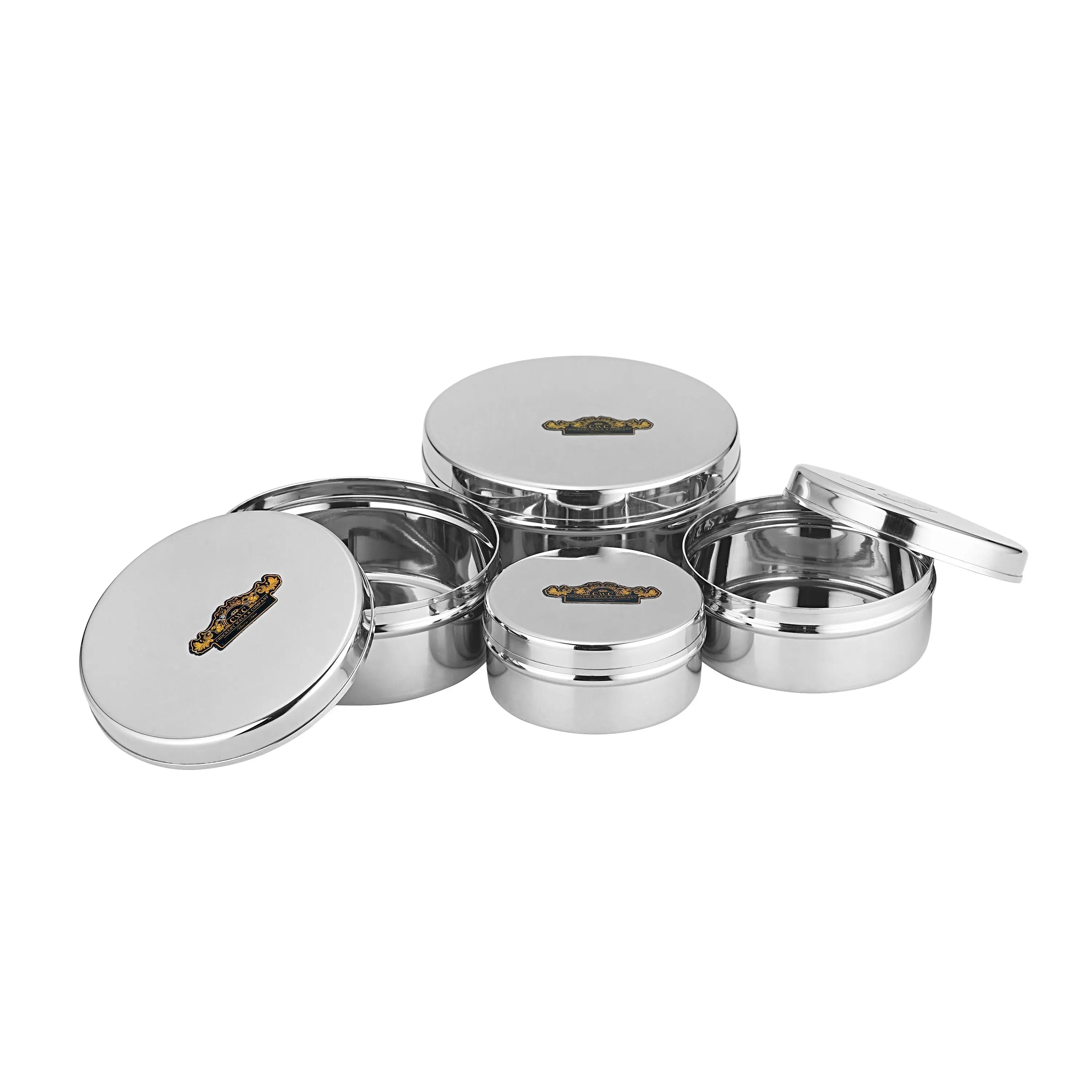 STAINLESS STEEL PLAIN PURI DIBBI - CROCKERY WALA AND COMPANY
