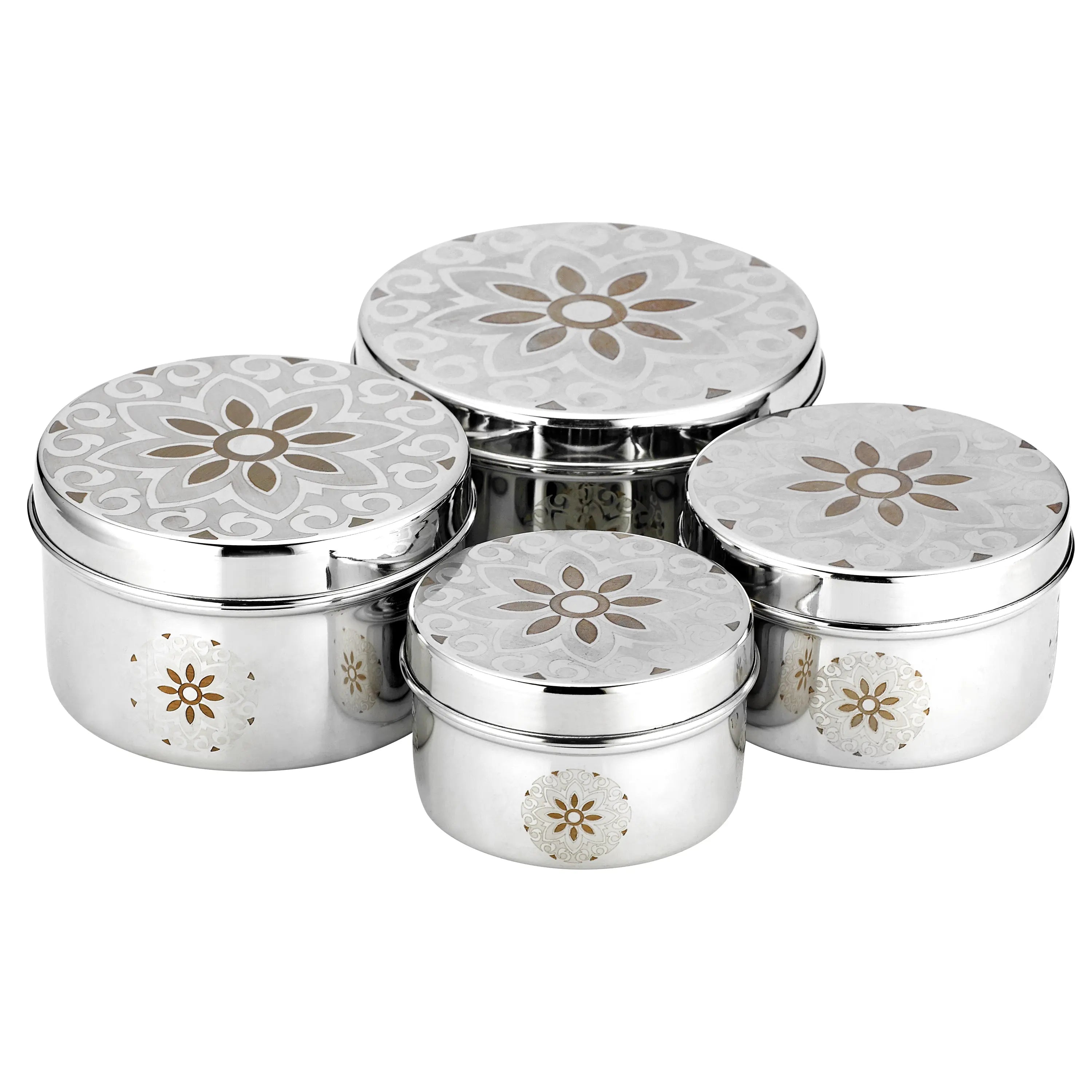 STAINLESS STEEL LASER PURI DIBBI - CROCKERY WALA AND COMPANY