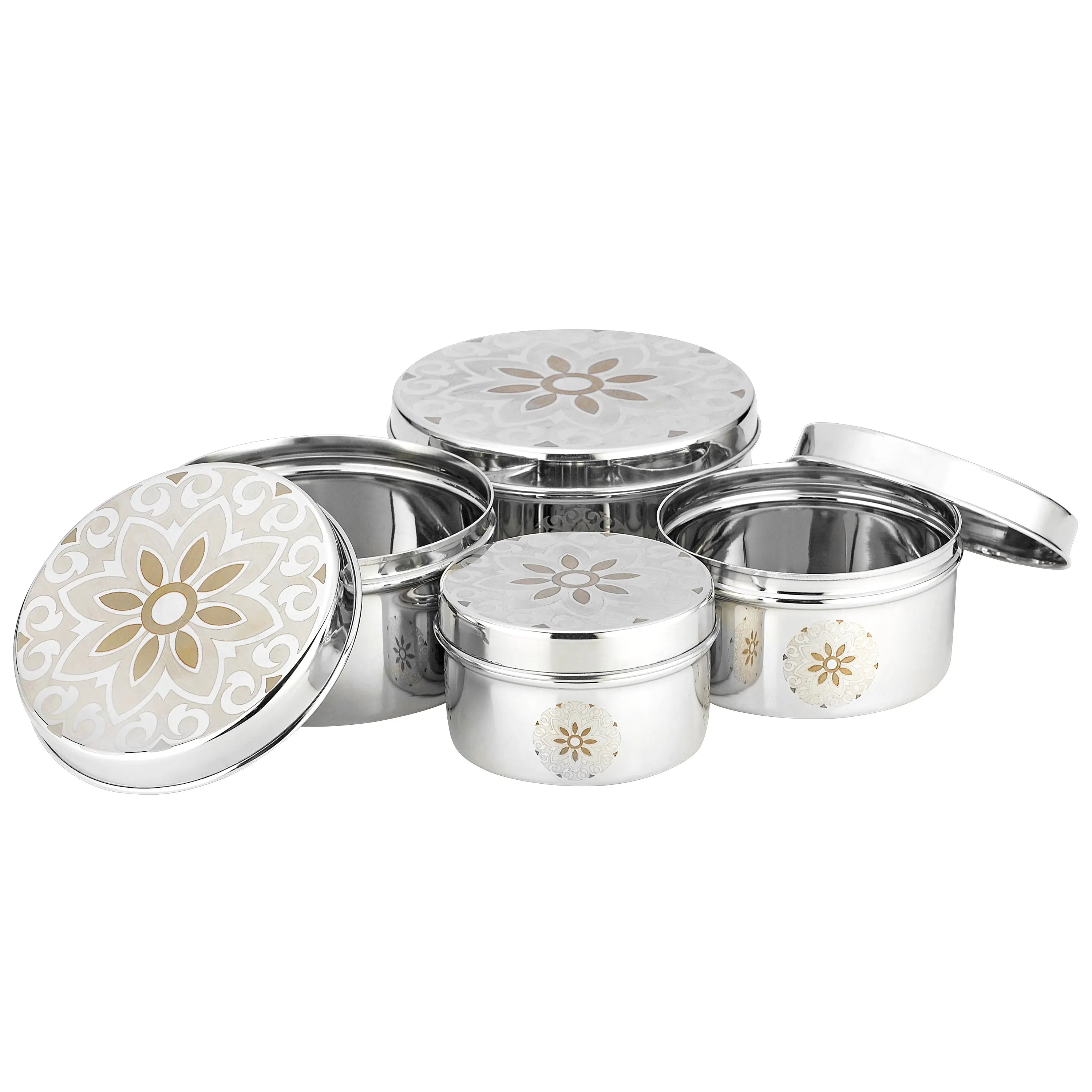 STAINLESS STEEL LASER PURI DIBBI - CROCKERY WALA AND COMPANY