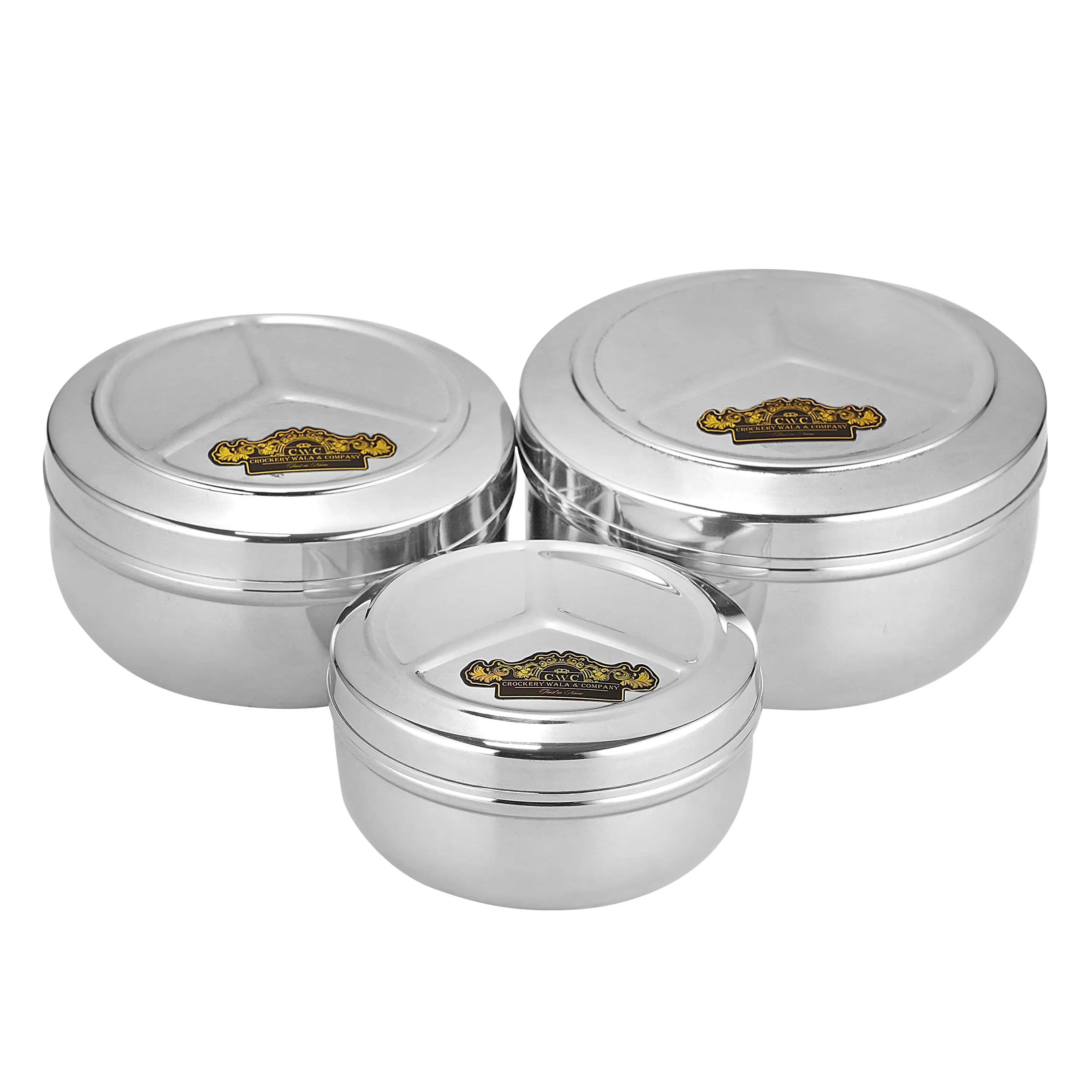 STAINLESS STEEL MERCEDES PURI DIBBI - CROCKERY WALA AND COMPANY