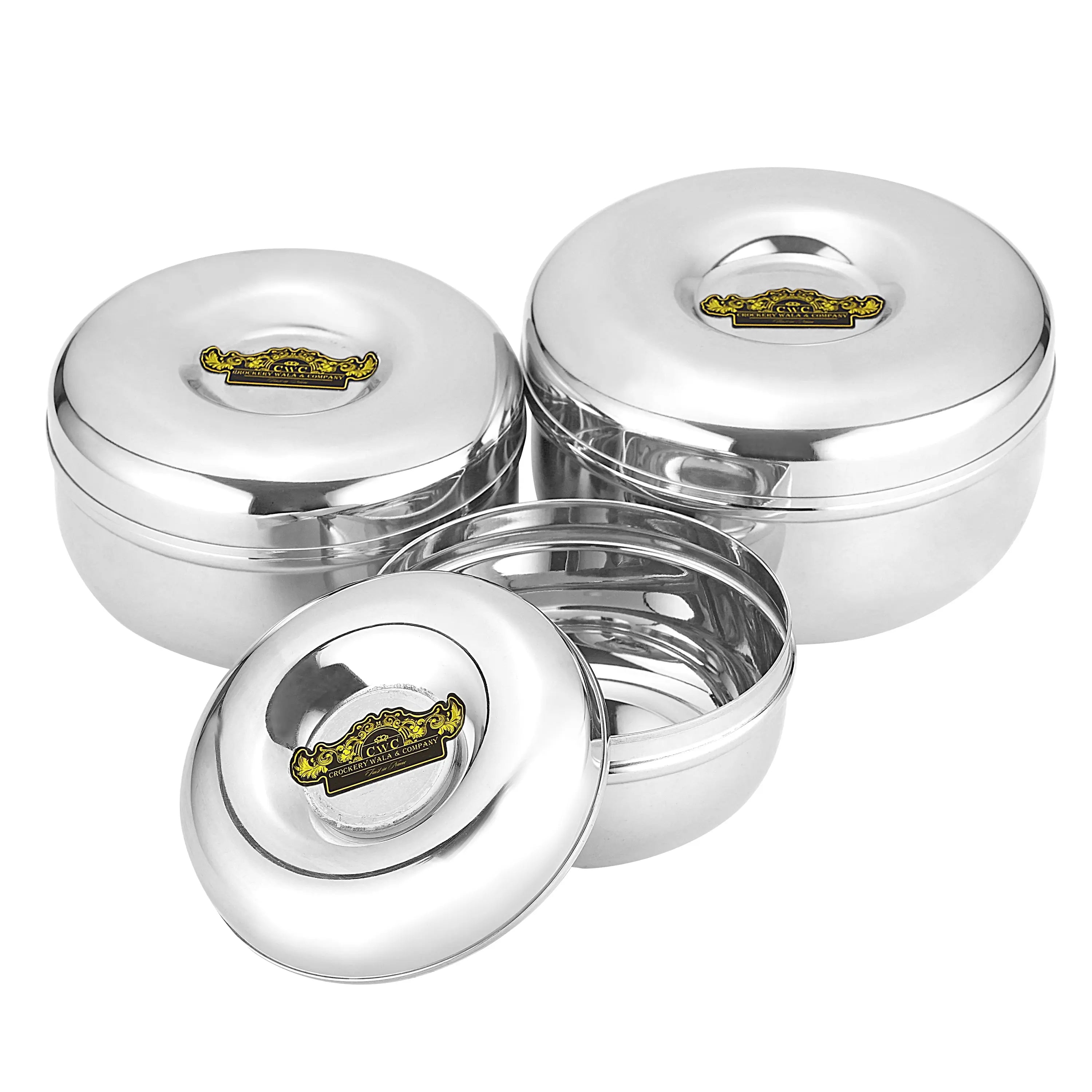 STAINLESS STEEL APPLE PURI DIBBI - CROCKERY WALA AND COMPANY