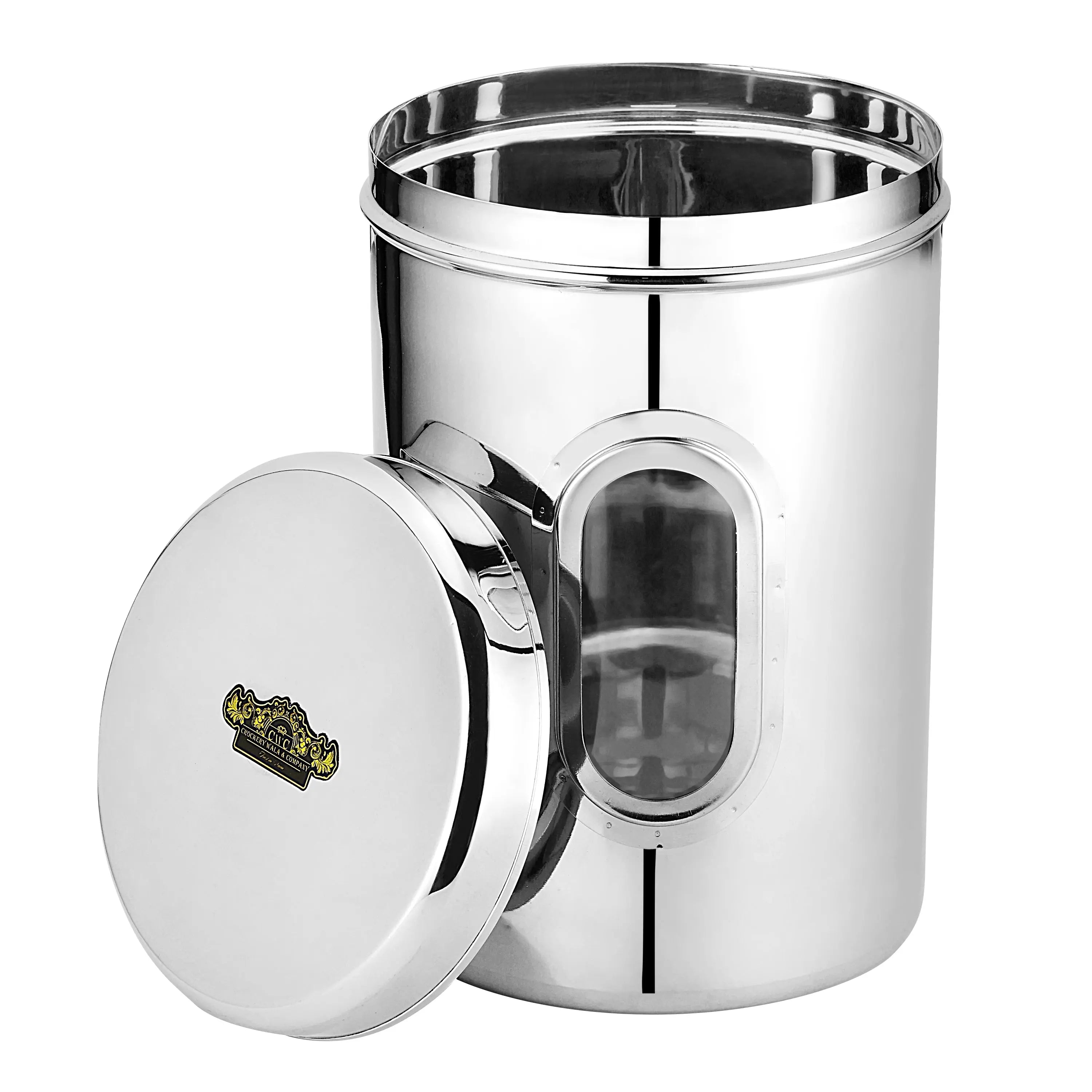 STAINLESS STEEL DEEP DIBBI TRANSPARENT - CROCKERY WALA AND COMPANY