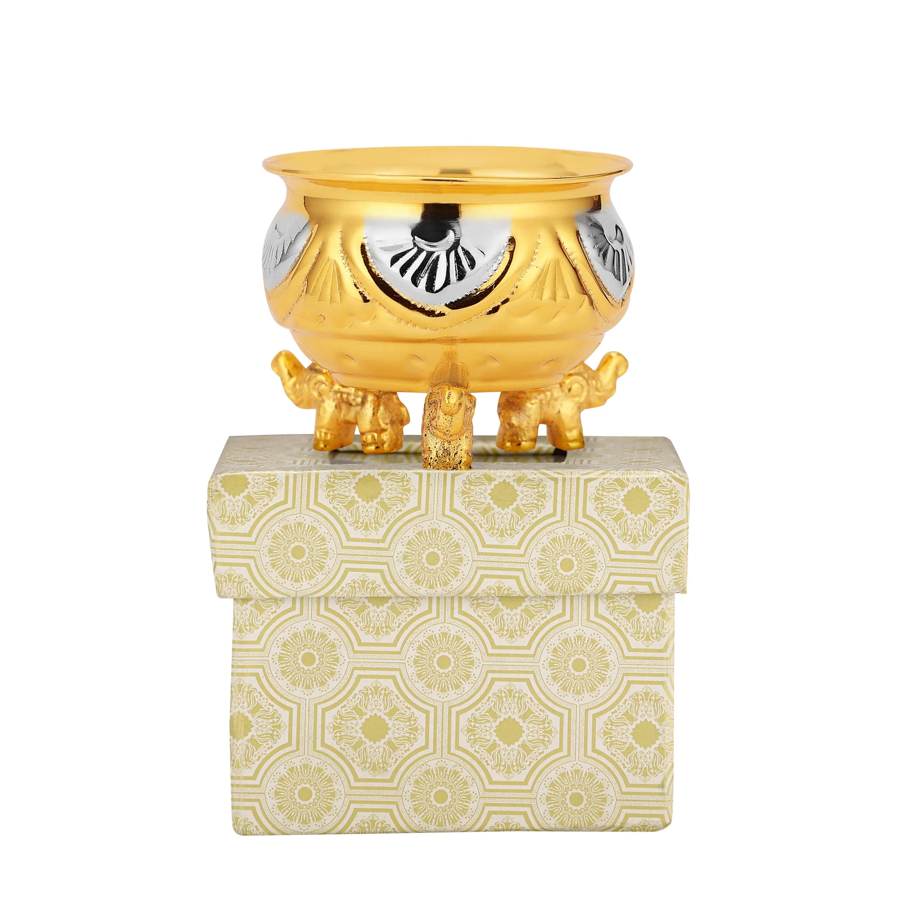 BRASS PANCH PATRA ELEPHANT WITH BOX - CROCKERY WALA AND COMPANY