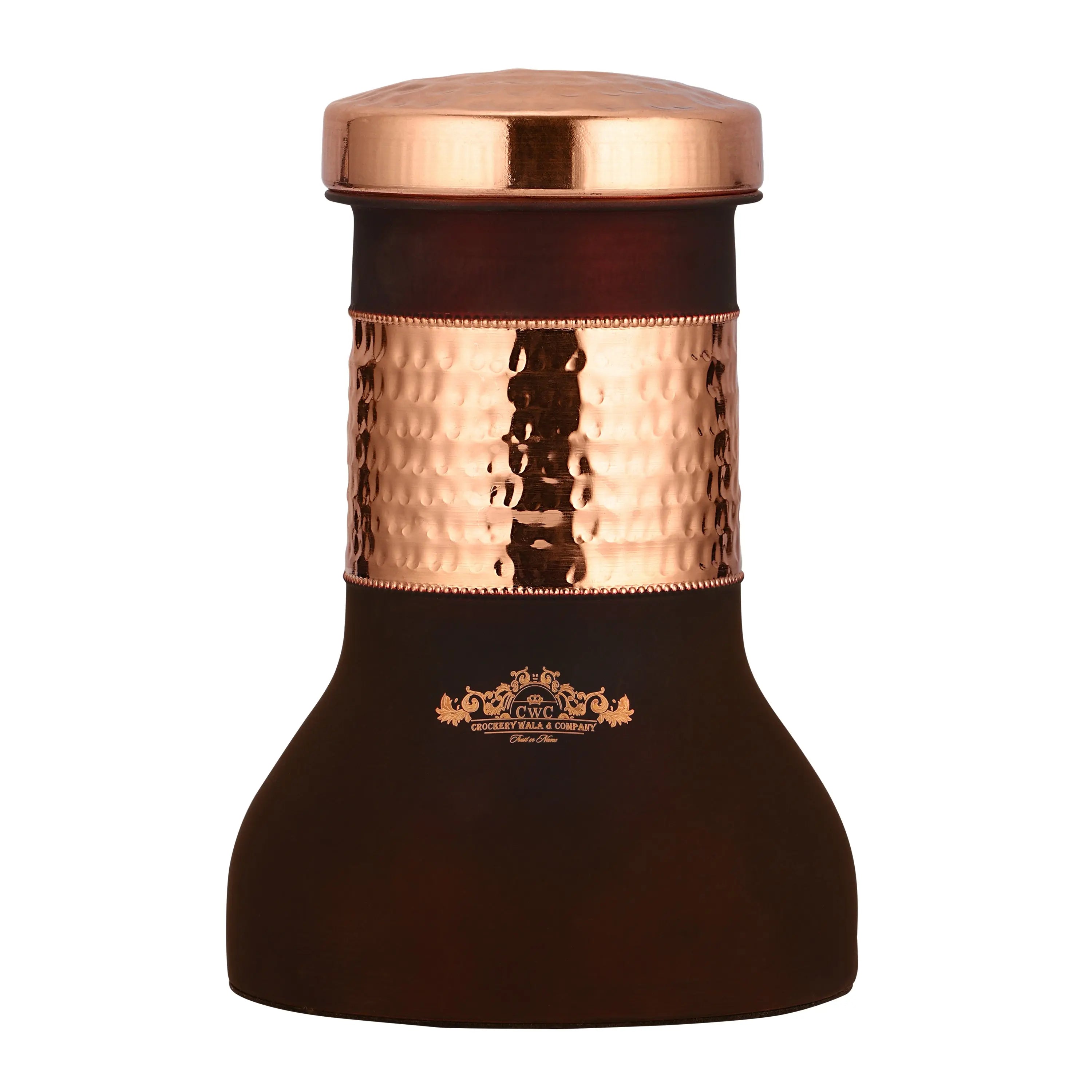 PURE COPPER LILY JAR VELVET FINISH - CROCKERY WALA AND COMPANY