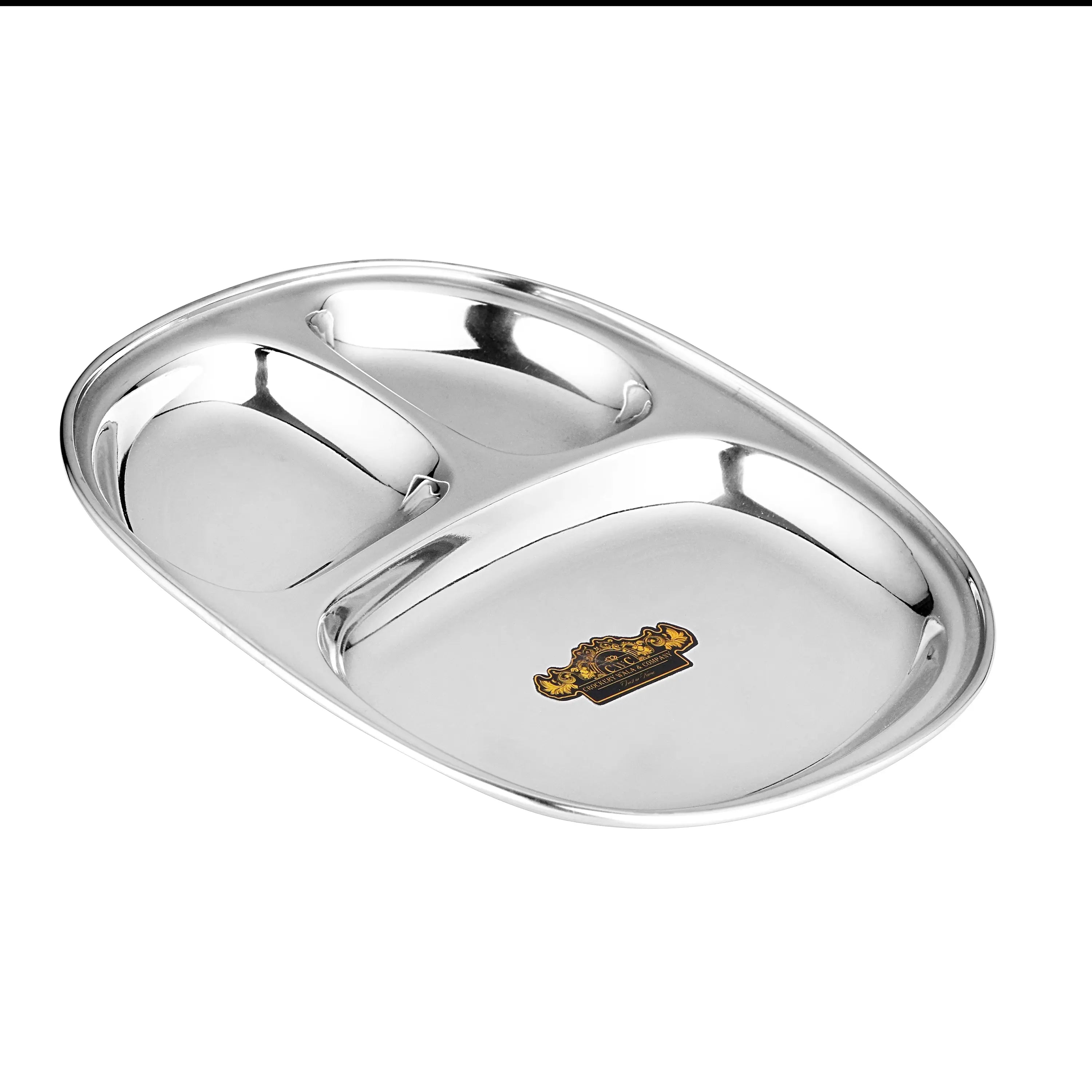STAINLESS STEEL BHOJAN THAL LIGHT 3X1 - CROCKERY WALA AND COMPANY