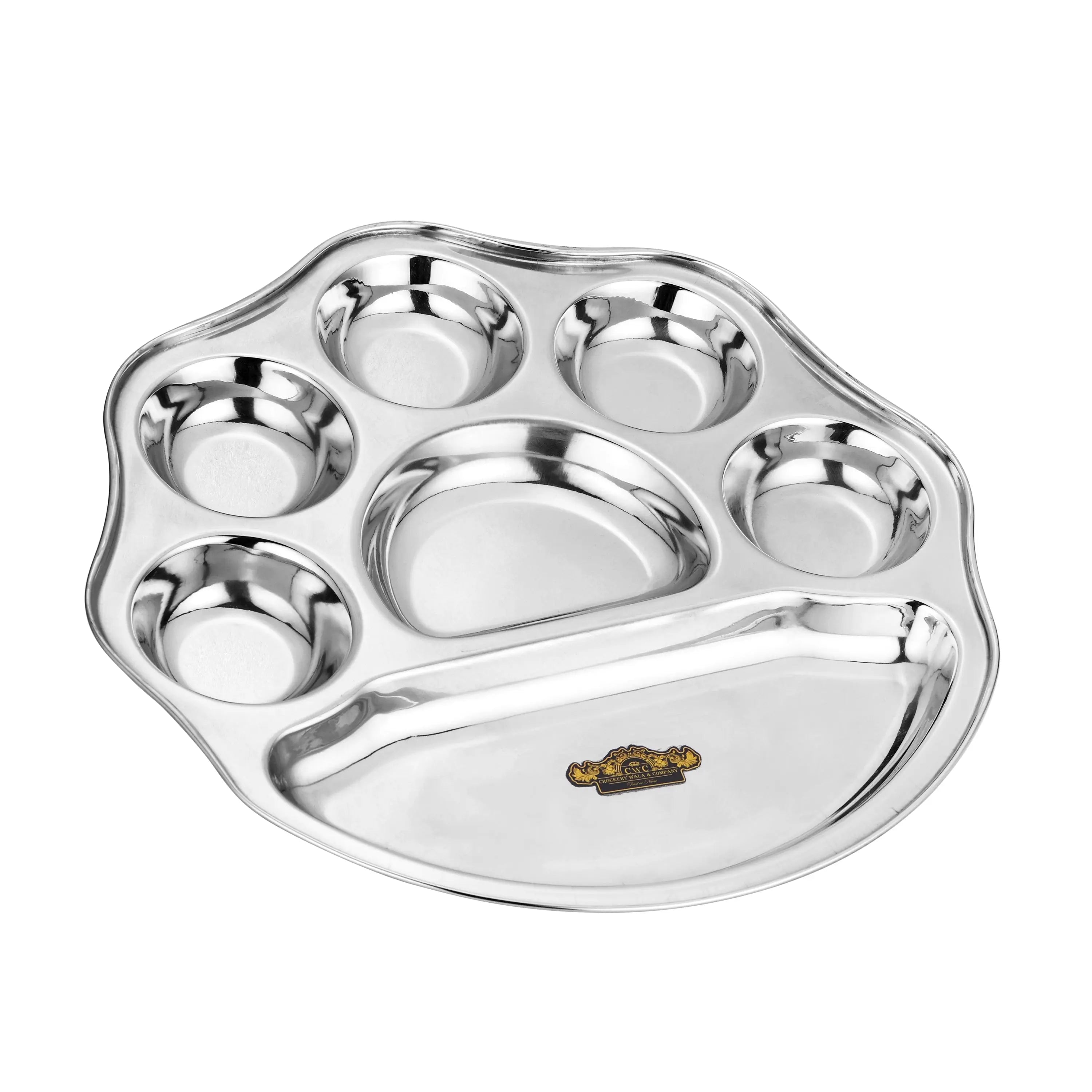 STAINLESS STEEL BHOJAN THAL 7X1 - CROCKERY WALA AND COMPANY