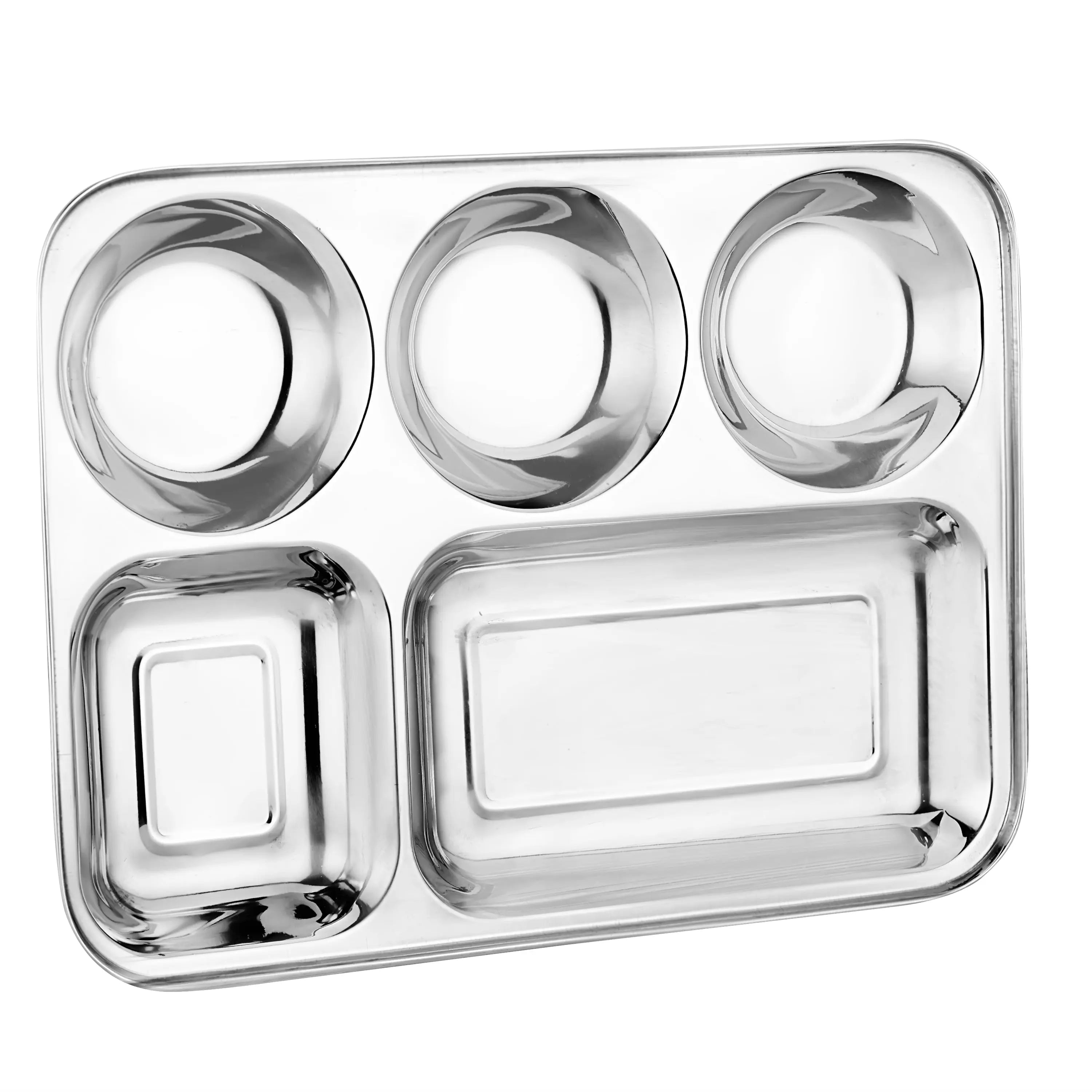 STAINLESS STEEL BHOJAN THAL 5X1 LIGHT - CROCKERY WALA AND COMPANY