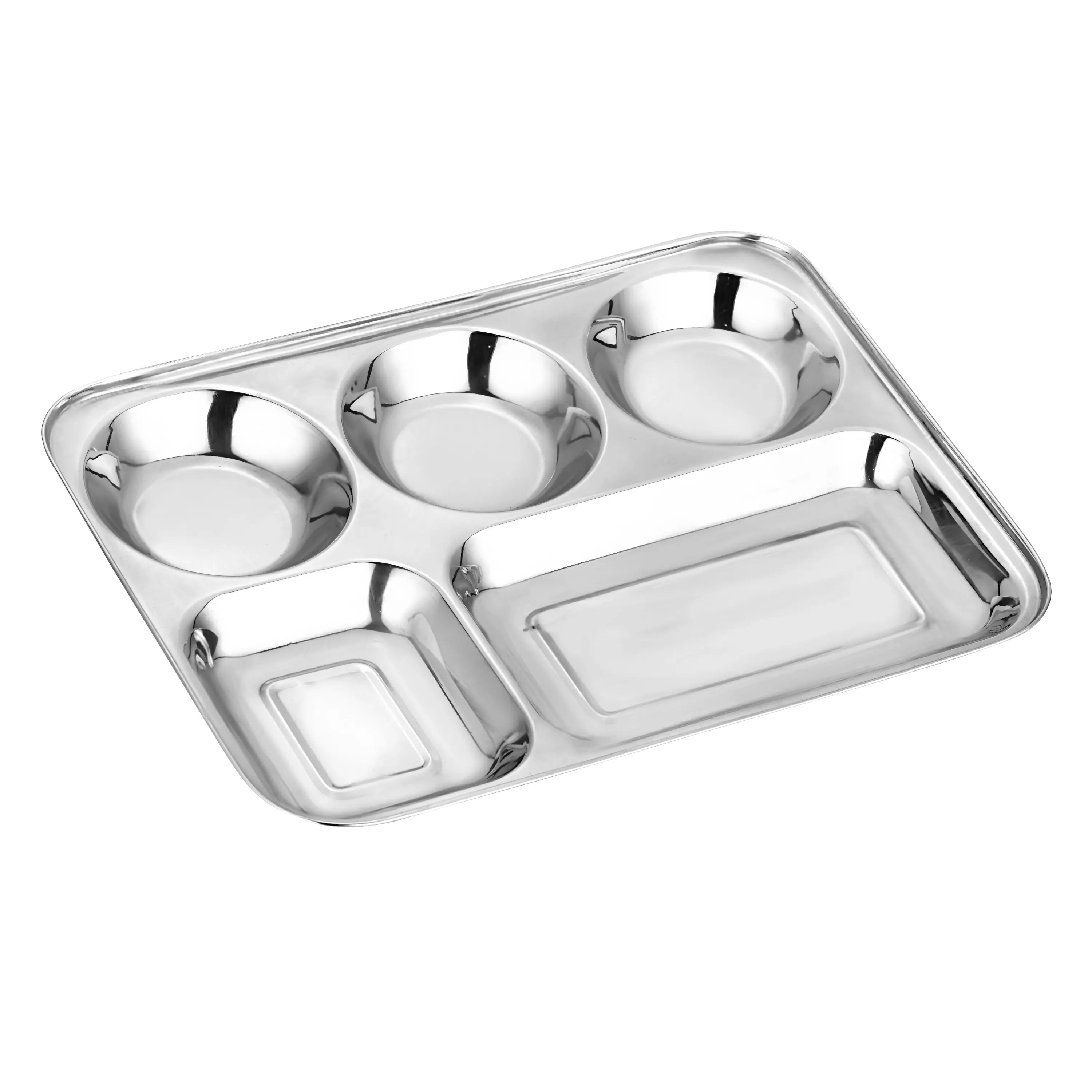 STAINLESS STEEL BHOJAN THAL 5X1 LIGHT - CROCKERY WALA AND COMPANY