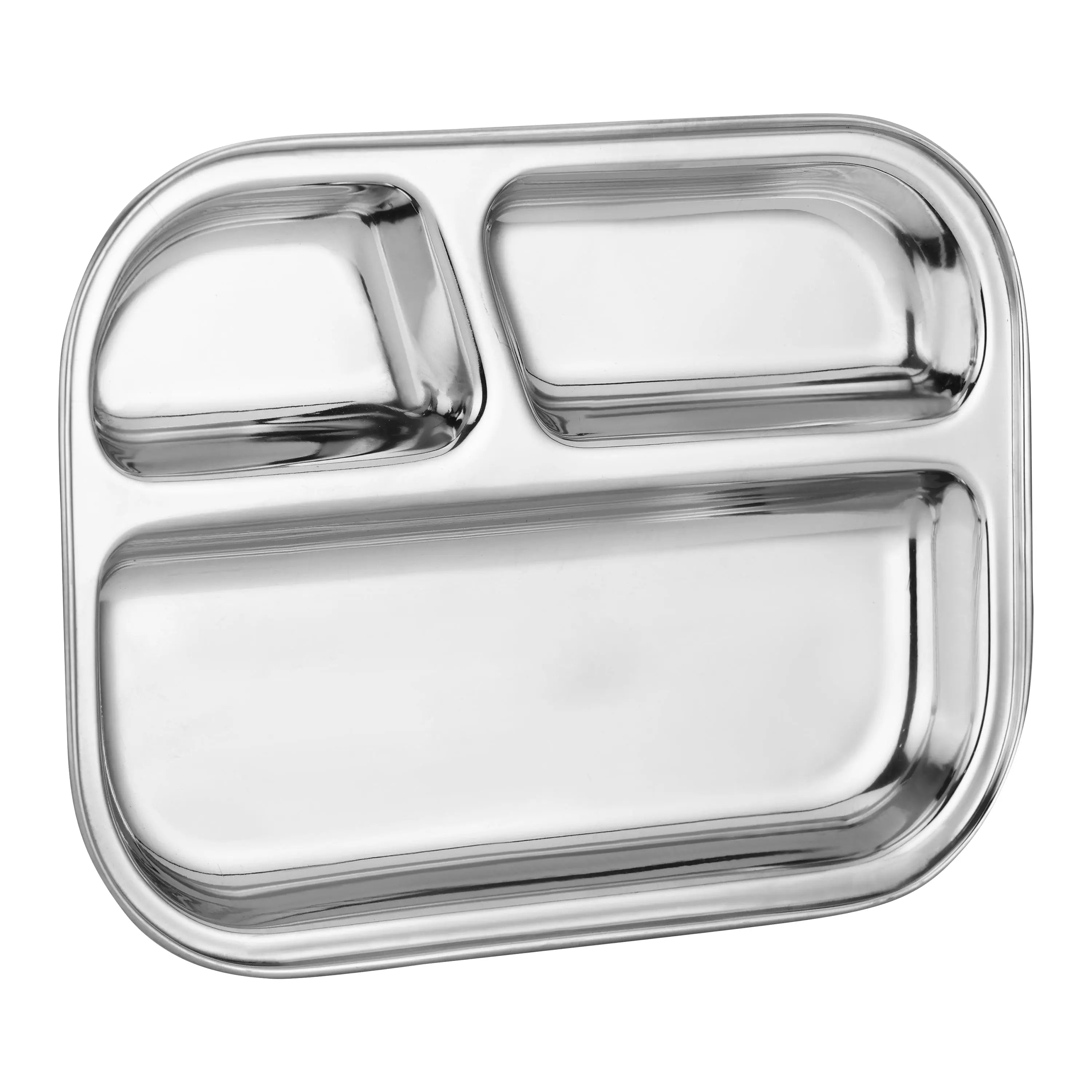 STAINLESS STEEL DELUXE BHOJAN THAL 3X1 - CROCKERY WALA AND COMPANY