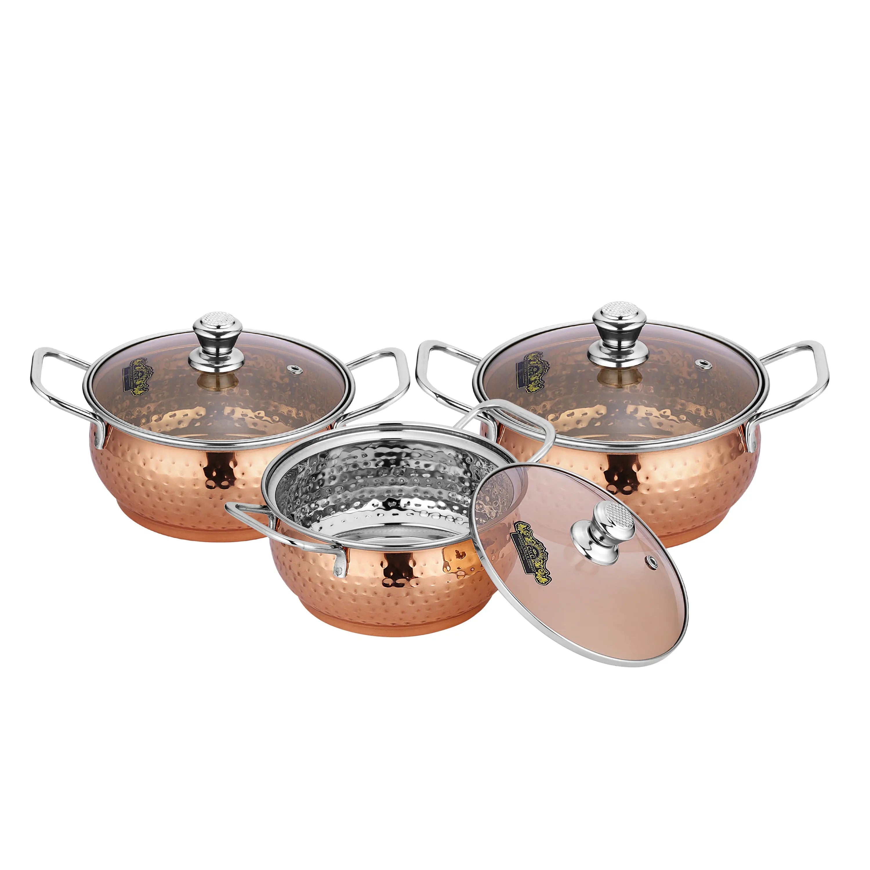 STAINLESS STEEL LA-COPPER PVD HANDI SET - CROCKERY WALA AND COMPANY