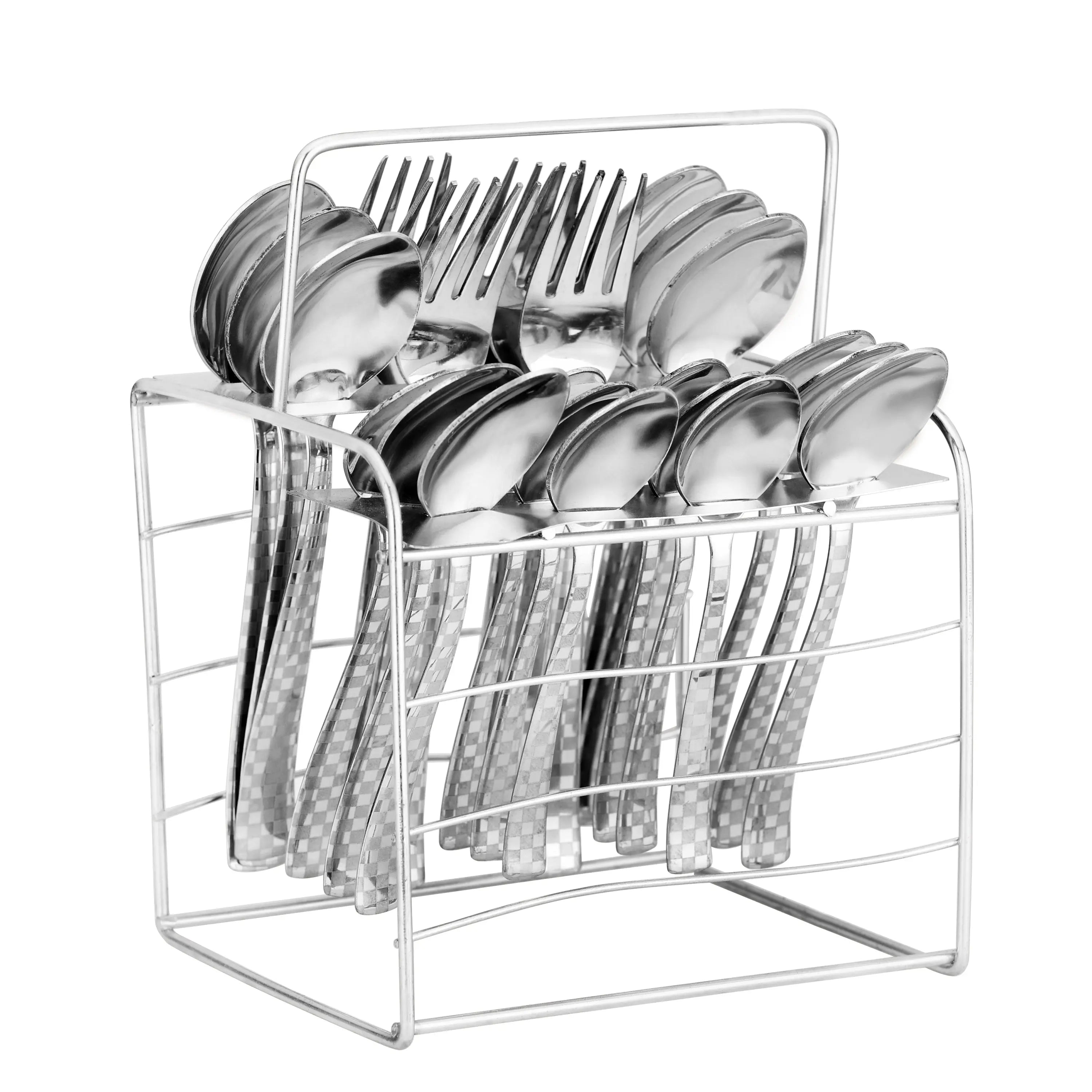 STAINLESS STEEL CUTTLERY SET DECORA - CROCKERY WALA AND COMPANY
