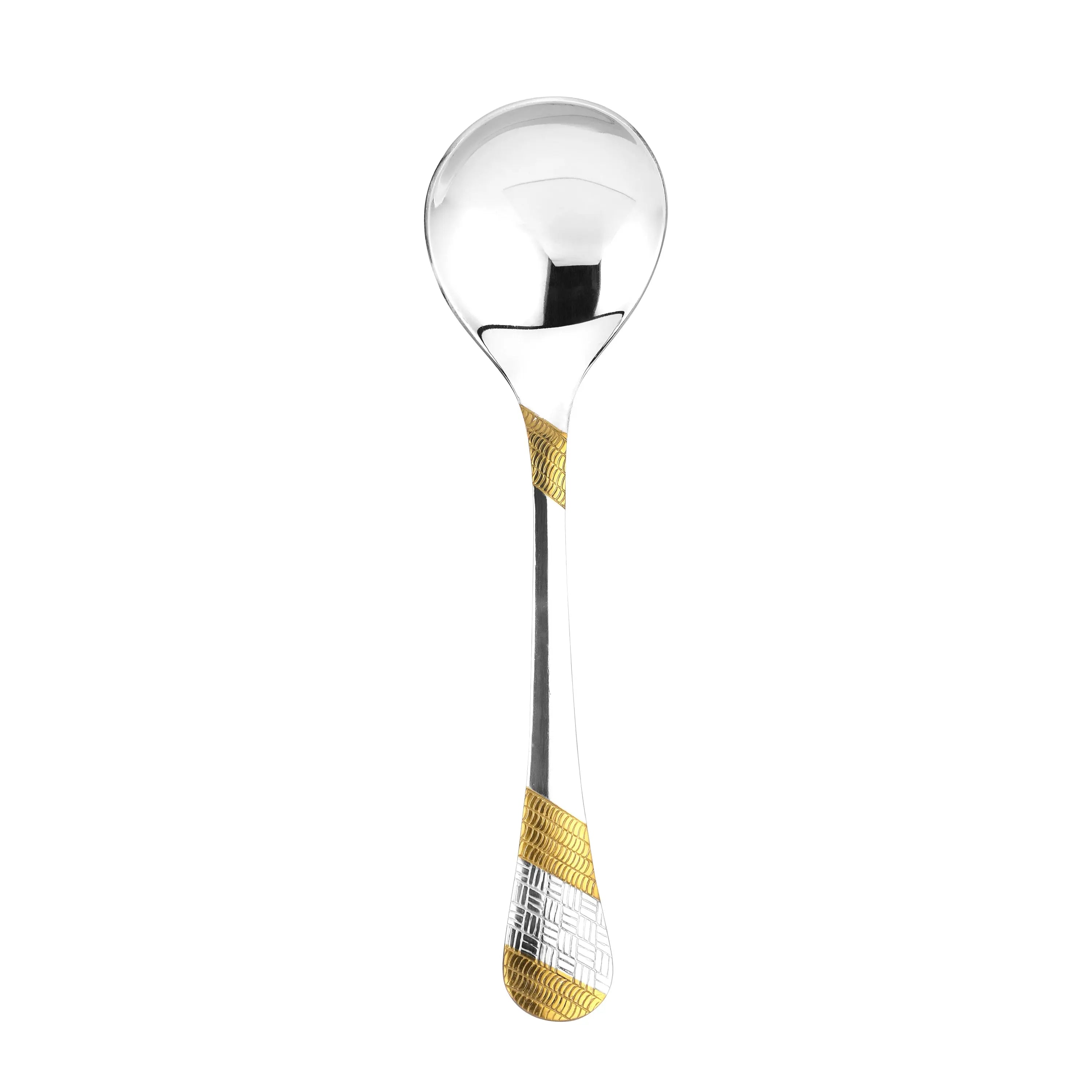 STAINLESS STEEL SPOON TWO TONE 12 G -SET 0F 12 PCS - CROCKERY WALA AND COMPANY