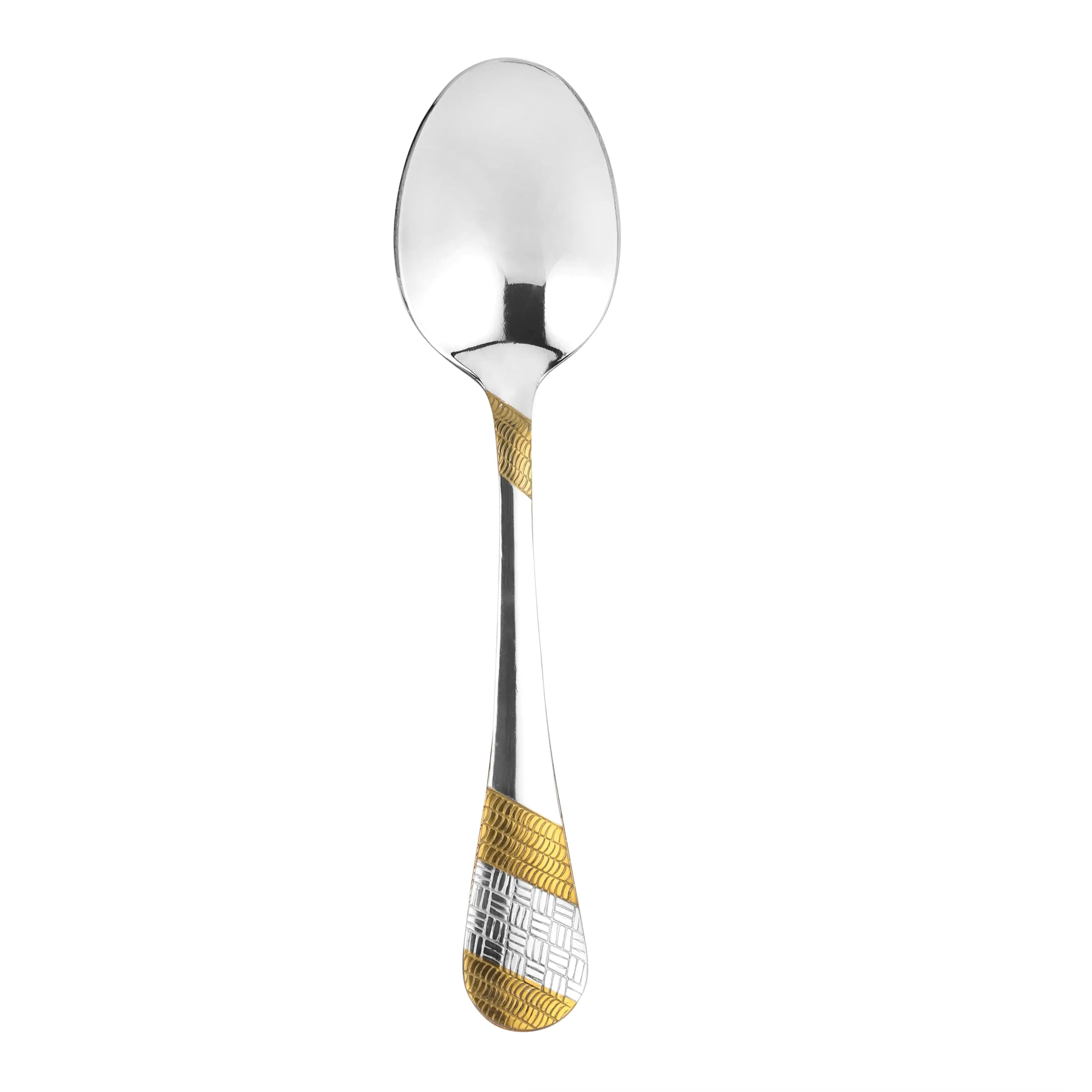 STAINLESS STEEL SPOON TWO TONE 12 G -SET 0F 12 PCS - CROCKERY WALA AND COMPANY