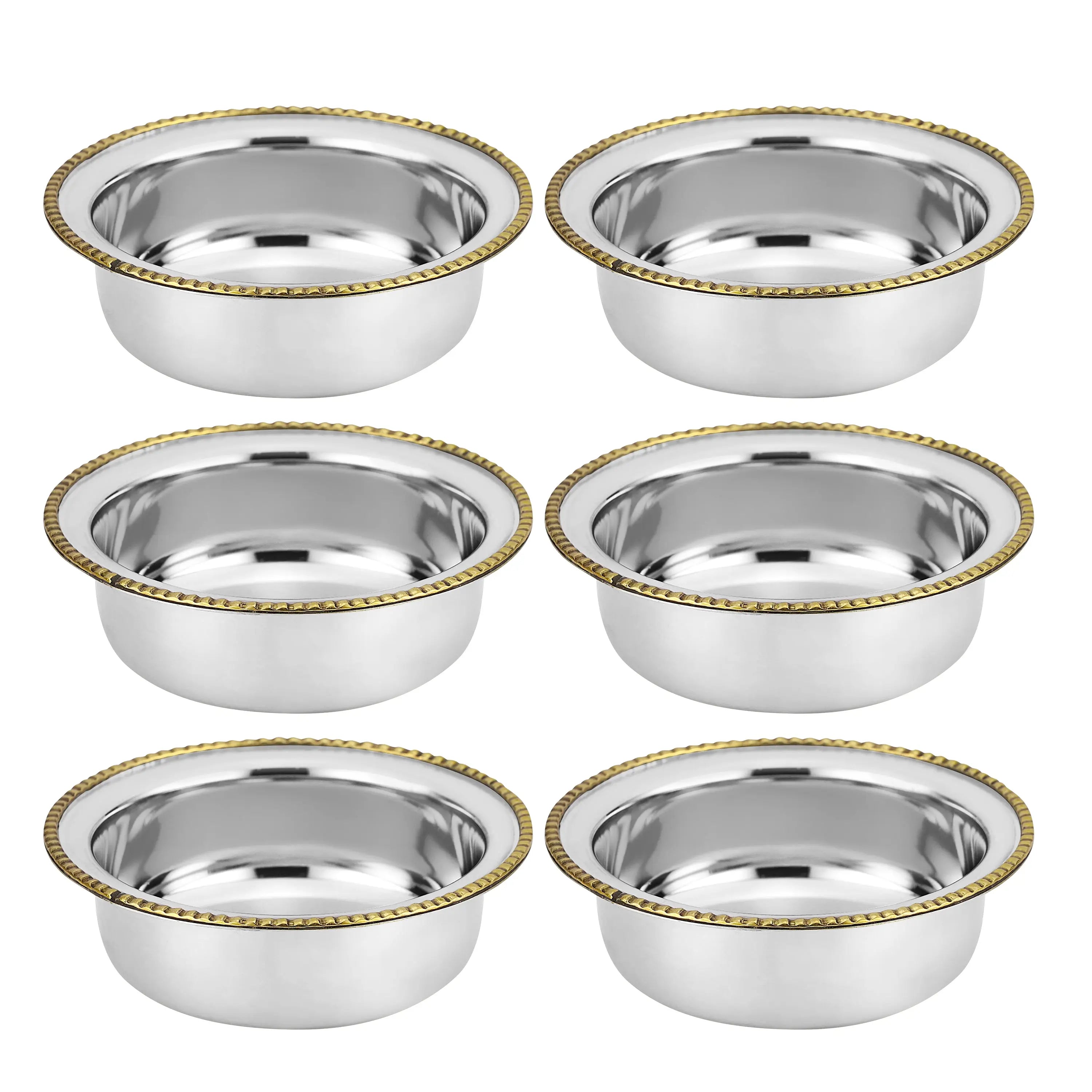 STAINLESS STEEL 2 TONE DINNER SET -51 PCS - CROCKERY WALA AND COMPANY