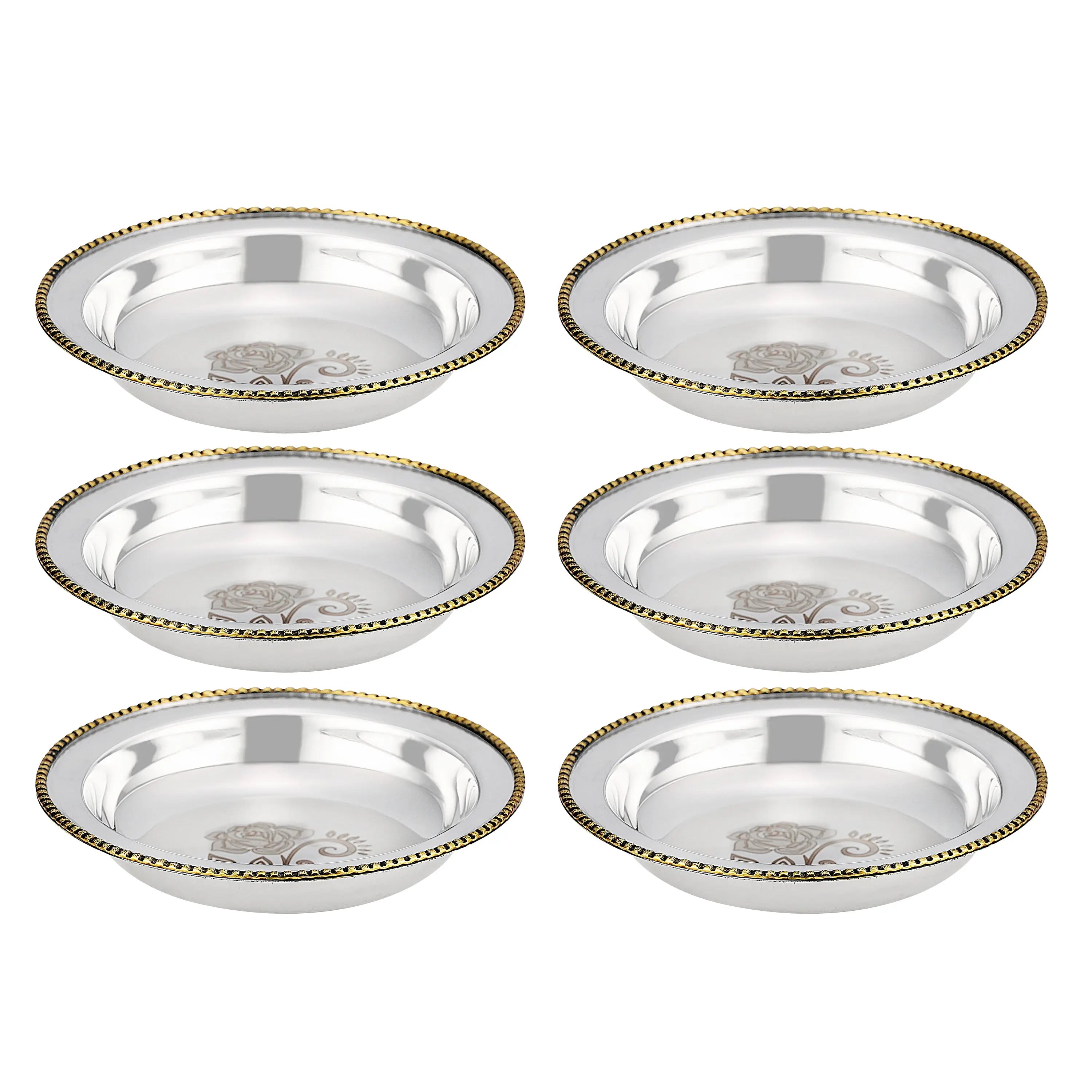 STAINLESS STEEL 2 TONE DINNER SET -51 PCS - CROCKERY WALA AND COMPANY