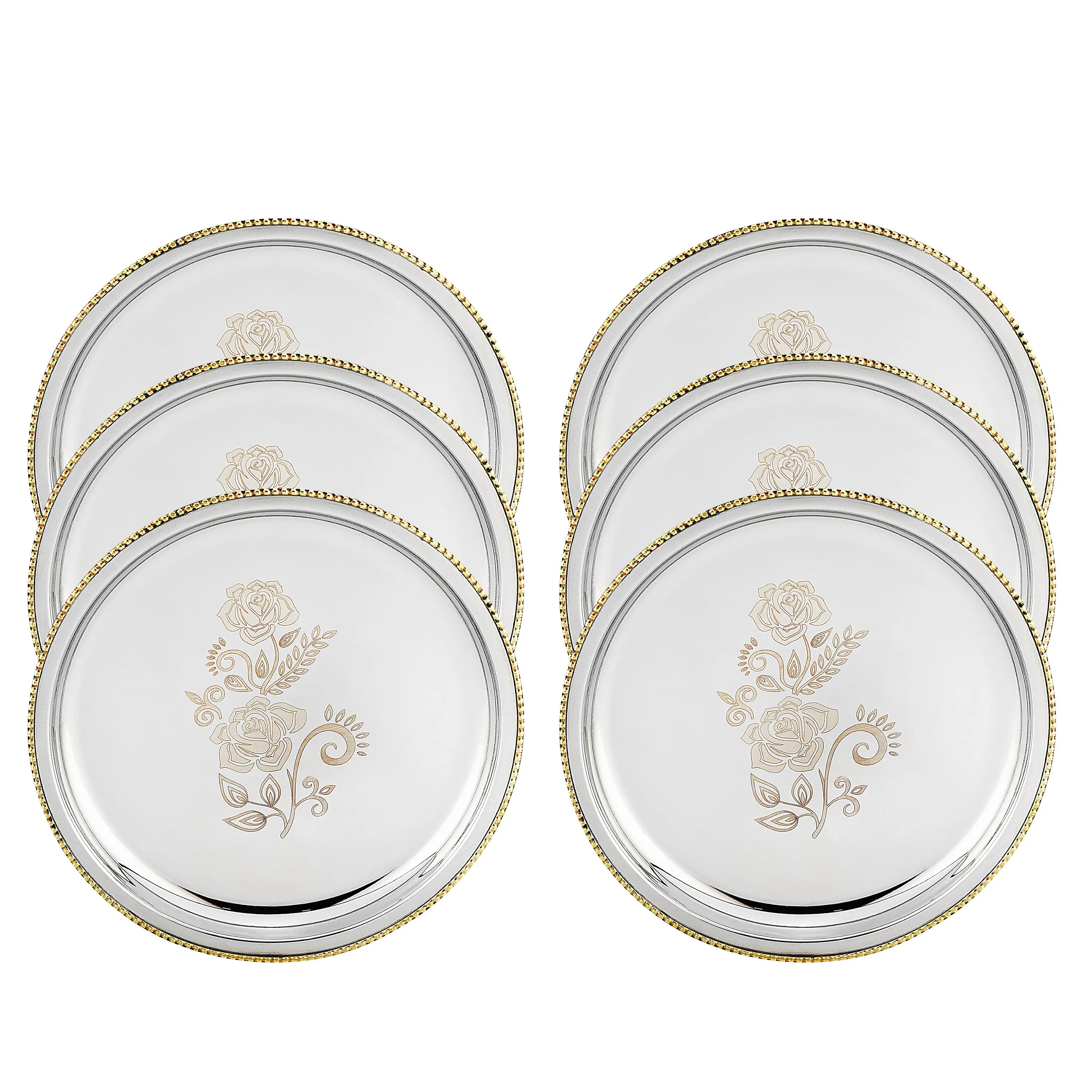 STAINLESS STEEL 2 TONE DINNER SET -51 PCS - CROCKERY WALA AND COMPANY
