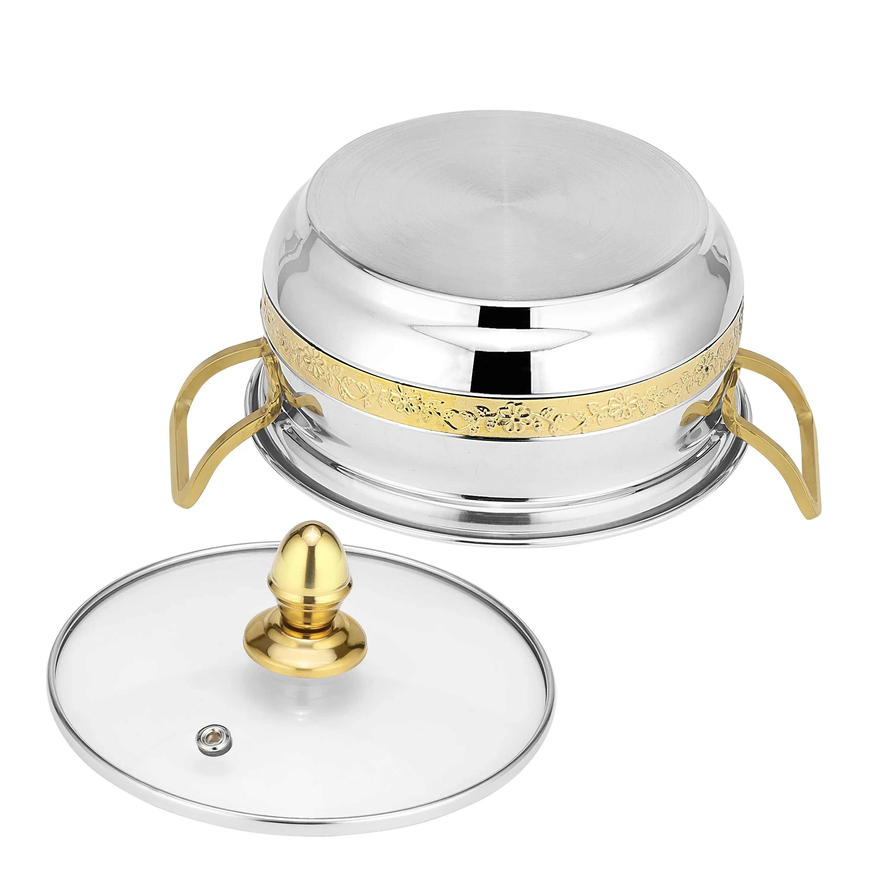STAINLESS STEEL DONGA BRASS BEADED SET - CROCKERY WALA AND COMPANY