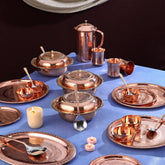 Pure Copper Dinner Set - 63pcs Elegant Tableware Collection