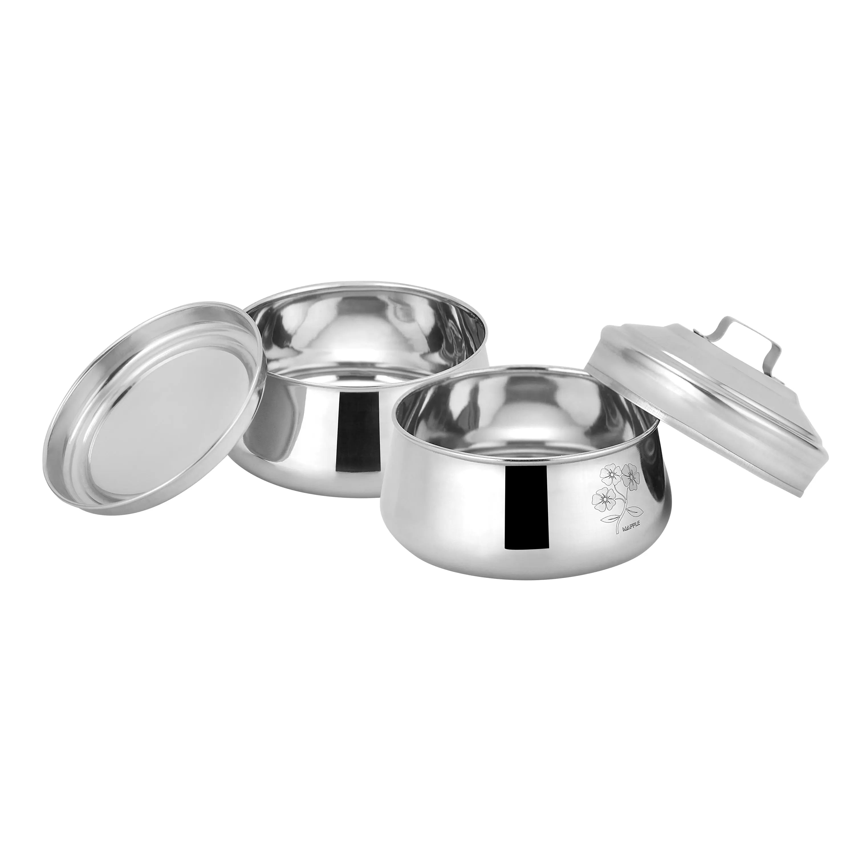 STAINLESS STEEL PYRAMID TIFFIN - CROCKERY WALA AND COMPANY