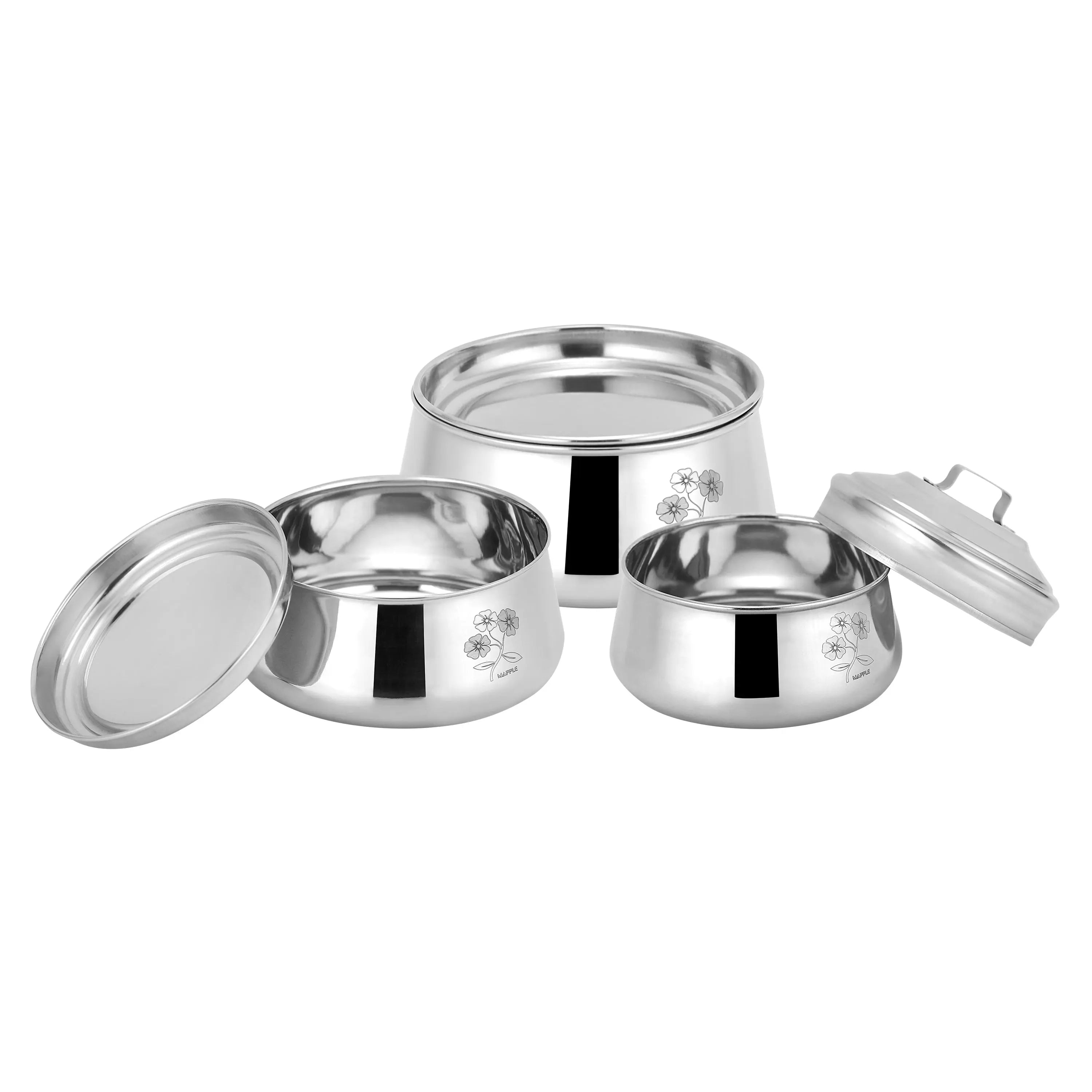 STAINLESS STEEL PYRAMID TIFFIN - CROCKERY WALA AND COMPANY