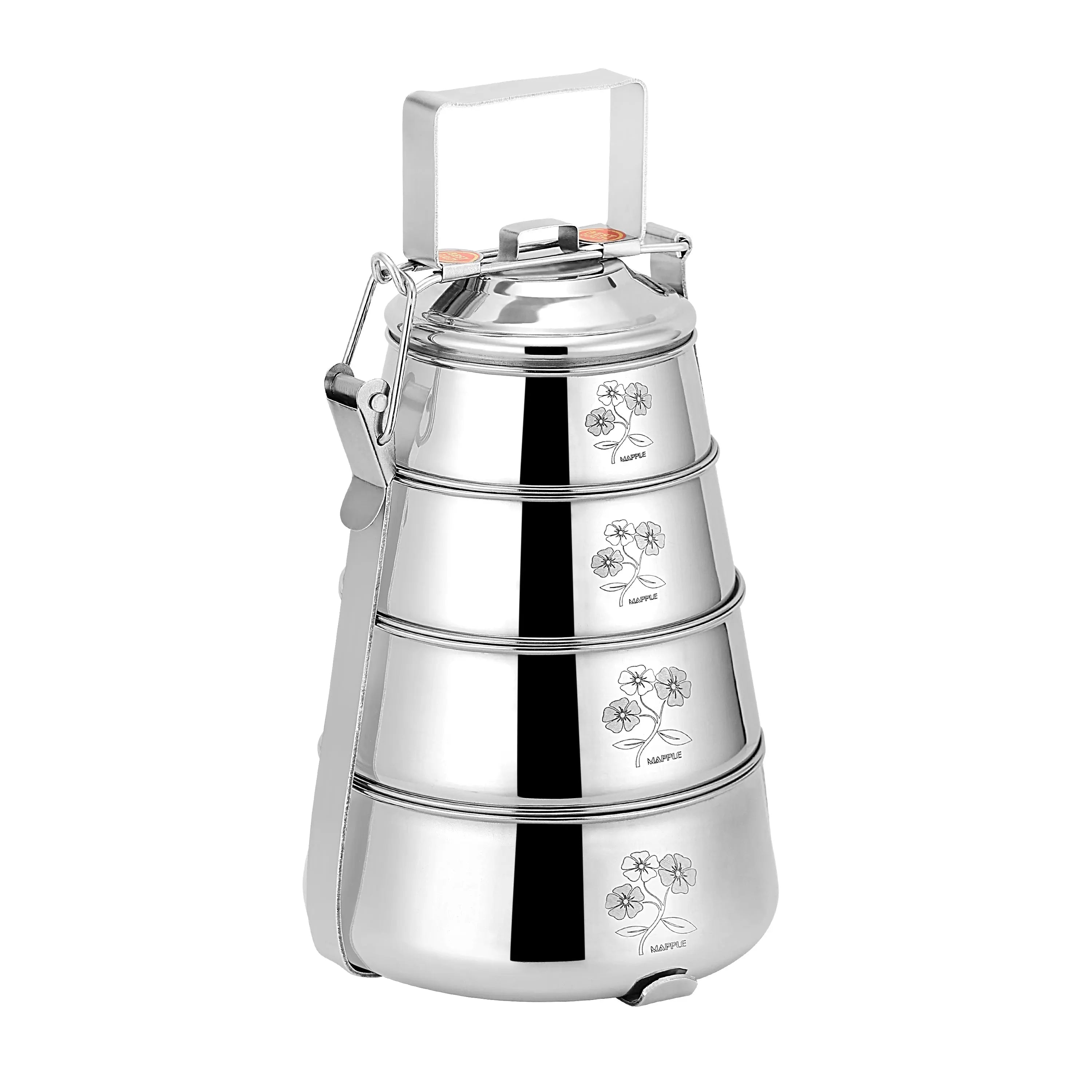 STAINLESS STEEL PYRAMID TIFFIN - CROCKERY WALA AND COMPANY