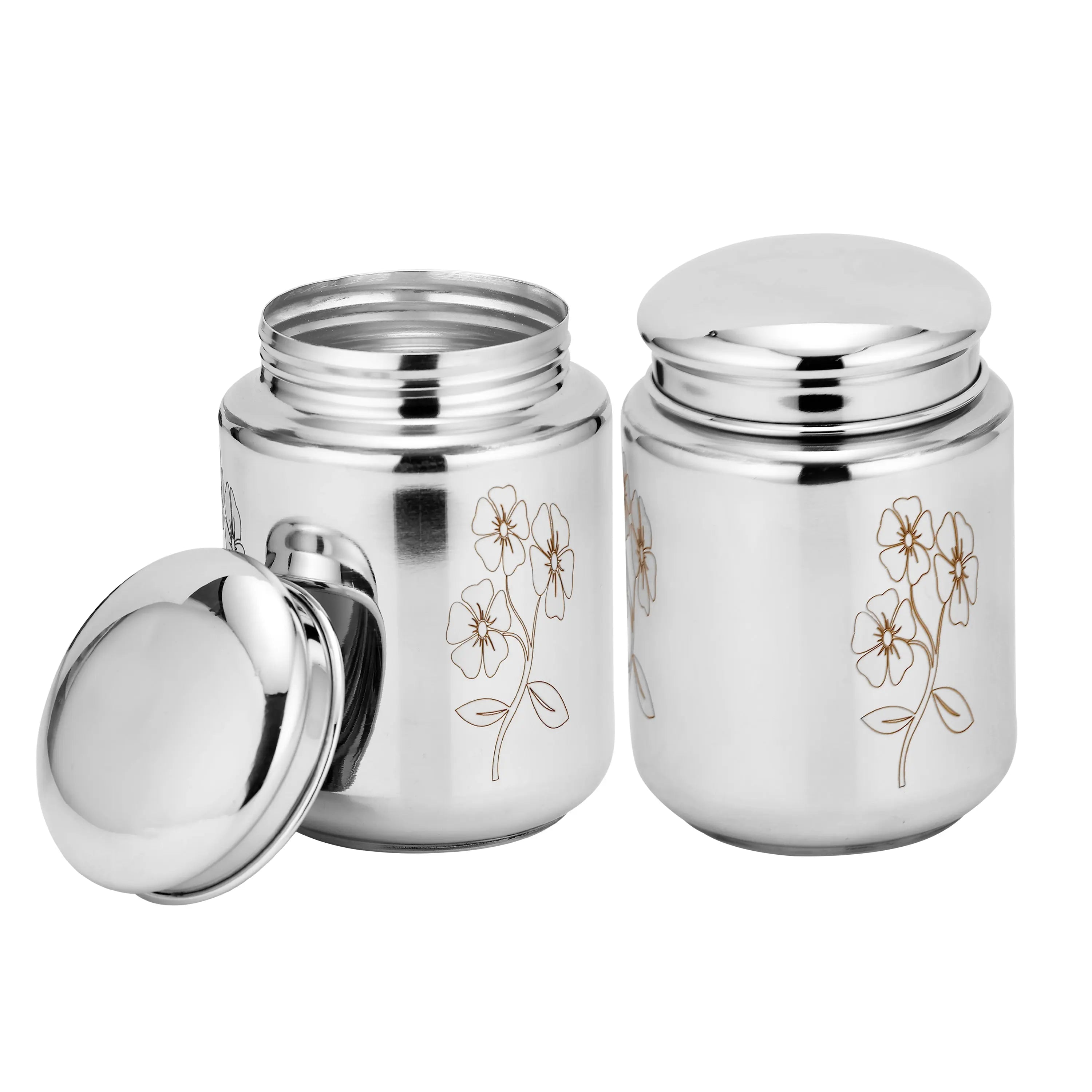 STAINLESS STEEL MUNICH JAR SET OF 2 - CROCKERY WALA AND COMPANY