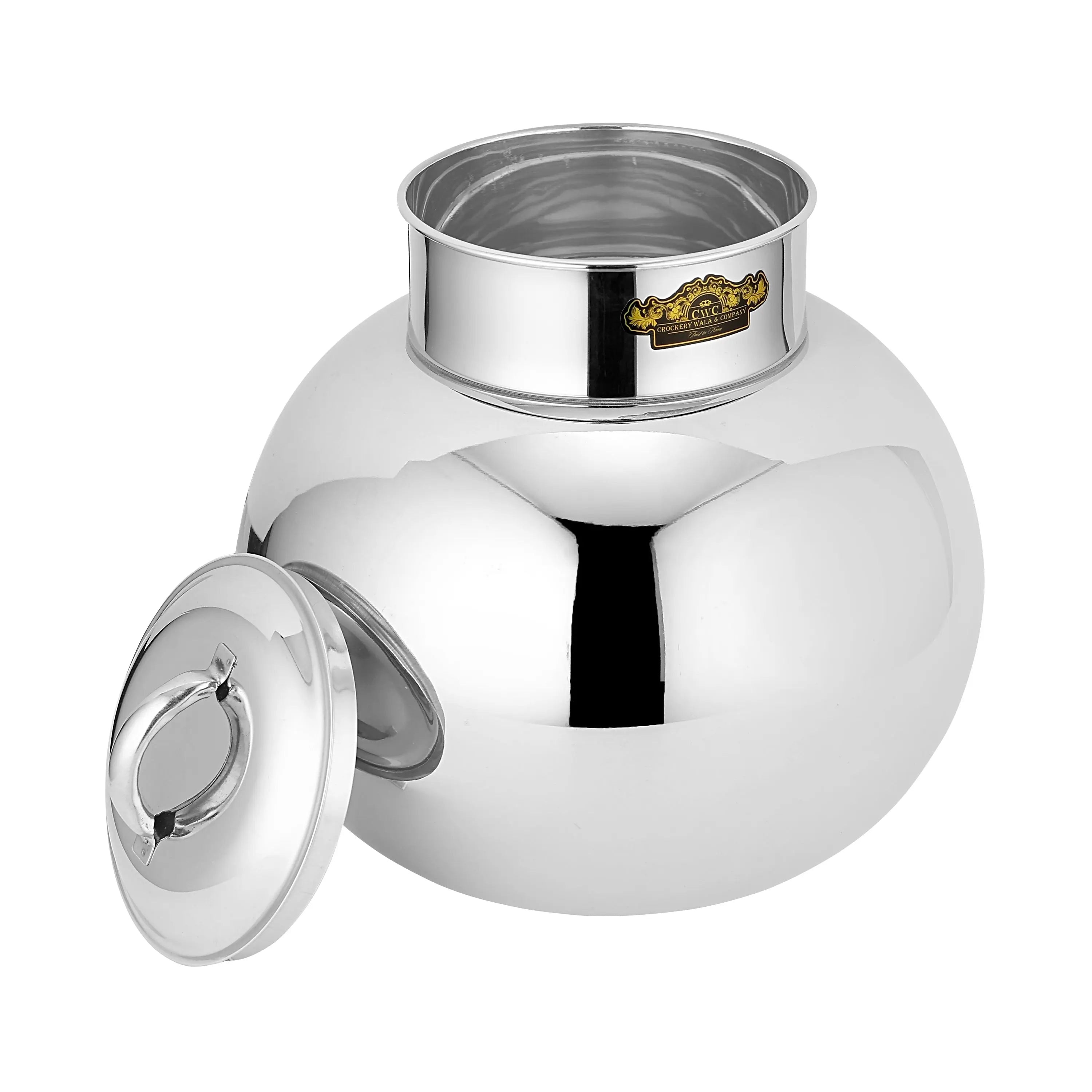 STAINLESS STEEL PLAIN MATKA 5 LTR PREMIUM QUALITY WITH LIFE TIME GUARANTEE - CROCKERY WALA AND COMPANY