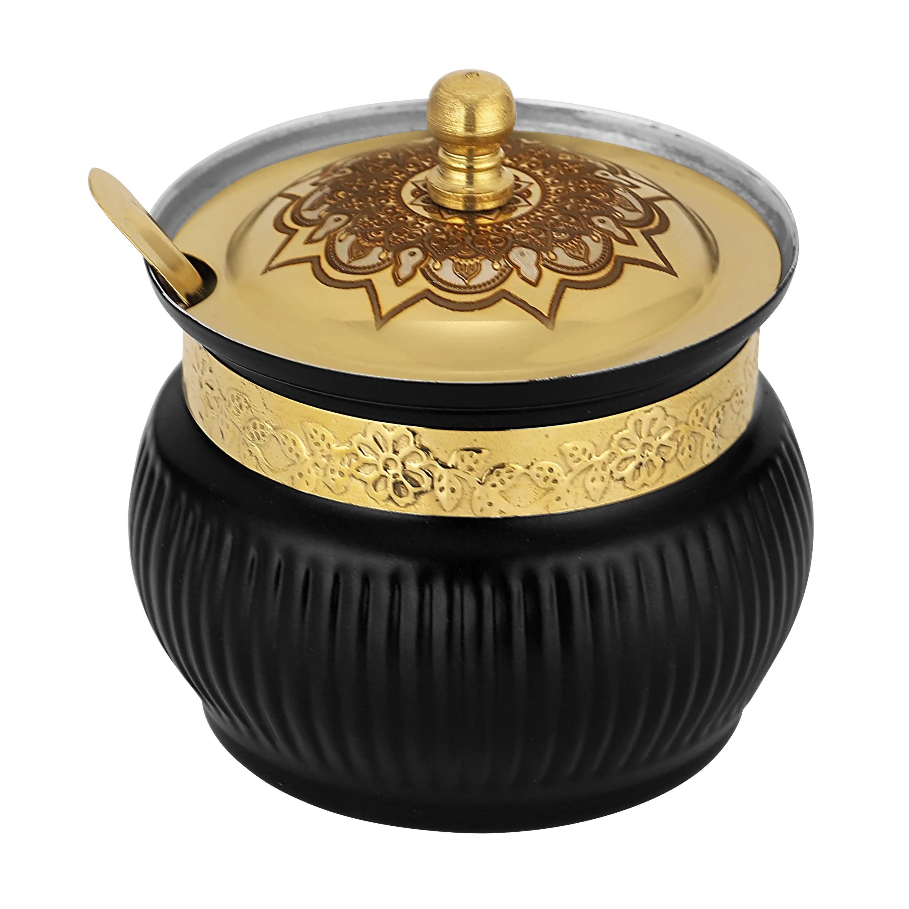 STAINLESS STEEL GHEE POT BLACK GOLD - CROCKERY WALA AND COMPANY
