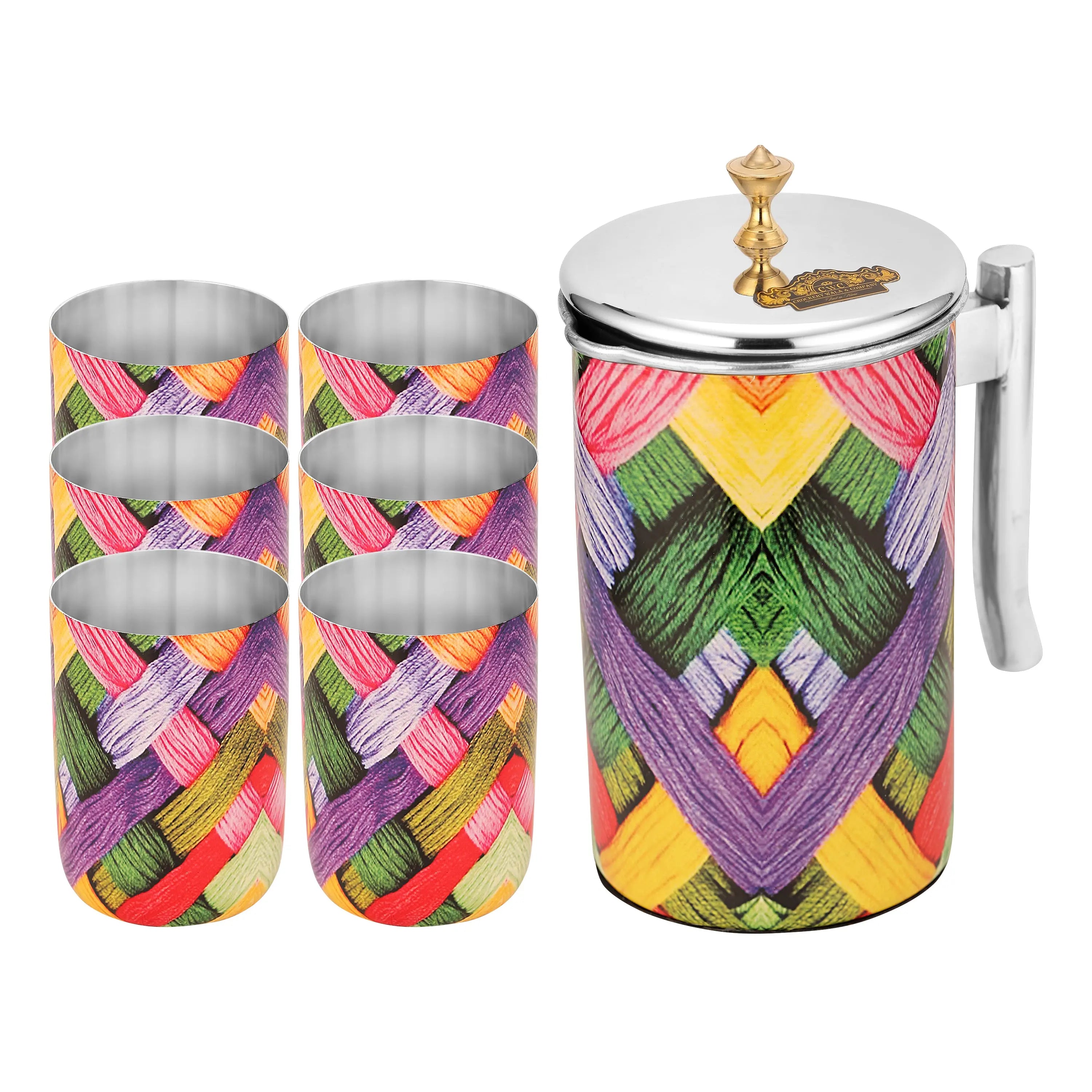 STAINLESS STEEL LEMON SET MEENA 7 PC - CROCKERY WALA AND COMPANY