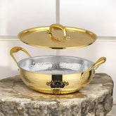 Pure Brass Karhai For Frying And Cooking Premium Finish CROCKERY WALA AND COMPANY