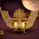 Unique Pure Brass Peacock Urli - Elegant Home Decor Piece