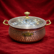 Pure Copper Steel Antique Matte Smoky Finish Handi For Serving