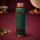 Copper Bottle Green - Unique Ayurvedic Wellness - Pure Copper