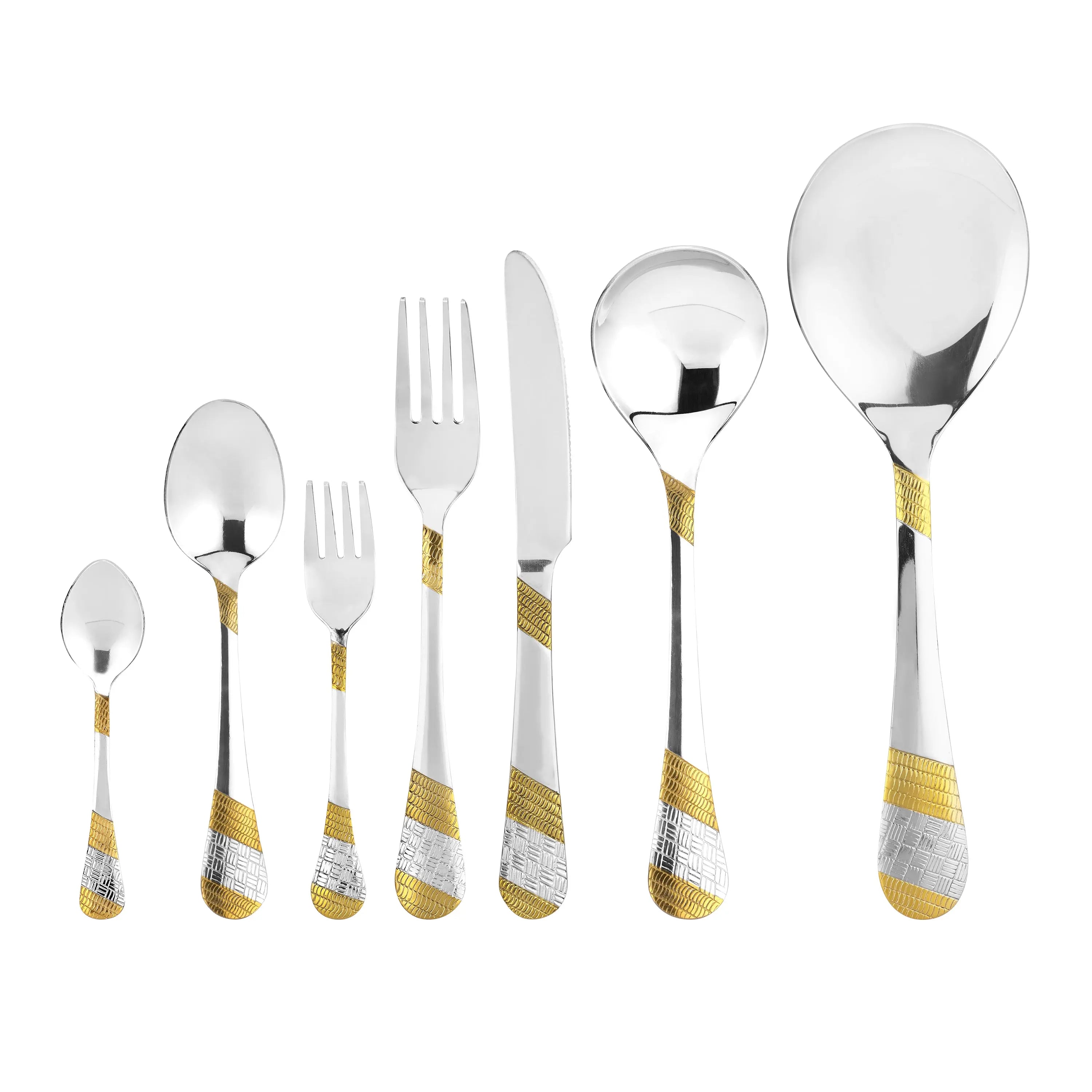 STAINLESS STEEL SPOON TWO TONE 12 G -SET 0F 12 PCS - CROCKERY WALA AND COMPANY