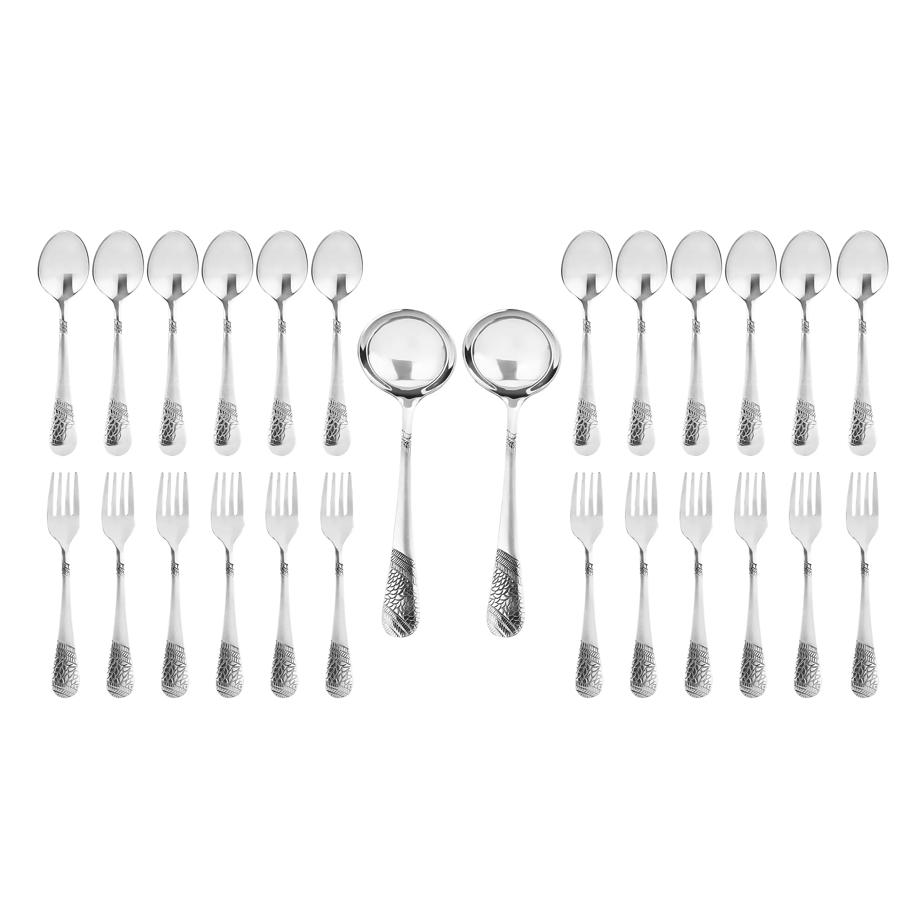STAINLESS STEEL CUTTLERY 12 G SET -26 PCS WITH VELVET BOX - CROCKERY WALA AND COMPANY