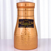 Pure Copper Bottle Jar Hammered Finish For Water Storage Crockery Wala And Company Ltd