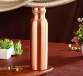 Pure Copper Water Bottle Matte Finish 900 ML Leak Proof Crockery Wala And Company Ltd