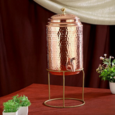 Pure Copper Full Hammer Water Dispenser With Stand 18L Crockery Wala And Company