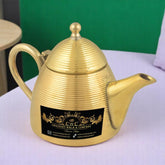 Brass Designer Kettle For Tea Lining Design 700 ML - CROCKERY WALA AND COMPANY