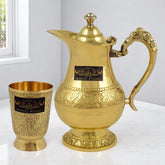 Crockery Wala And Company Brass Royal Mughalai Jug Glass Set Crockery Wala And Company