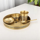Bronze Etching Baby Thali Set - 5 Pcs Perfect for Gifting - CROCKERY WALA AND COMPANY