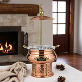 Crockery Wala Copper Steel Chaffing Dish 6 Liters With Stand Crockery Wala And Company