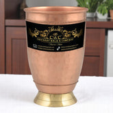 Copper Brass Glass Tumbler 2 Tone 400 ML Handmade Gift Crockery Wala And Company
