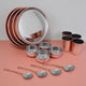 Crockery Wala And Company Royal Steel Copper Dinner Set 16 Pcs