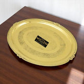 Crockery Wala And Company Brass Serving Tray Plate Oval Tray - CROCKERY WALA AND COMPANY