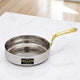 Crockery Wala Hammered Steel Curved Sauce Pan 5.0 Silver