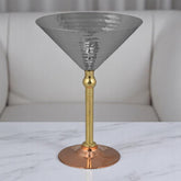 Crockery Wala And Company Steel Hammered Martini Glass Set Crockery Wala And Company