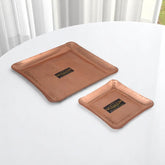 Pure Copper Platter Tray Plate Square for Home Decor Crockery Wala And Company